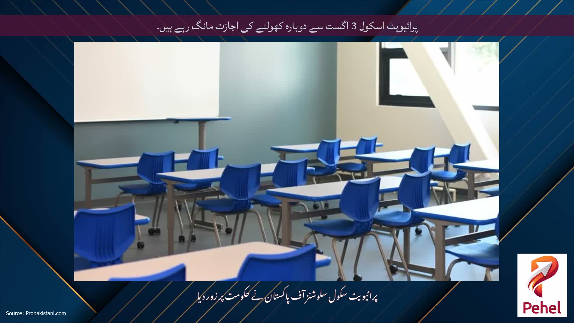 پرائیویٹ اسکول 3 اگست سے دوبارہ کھولنے کی اجازت مانگ رہے ہیں۔