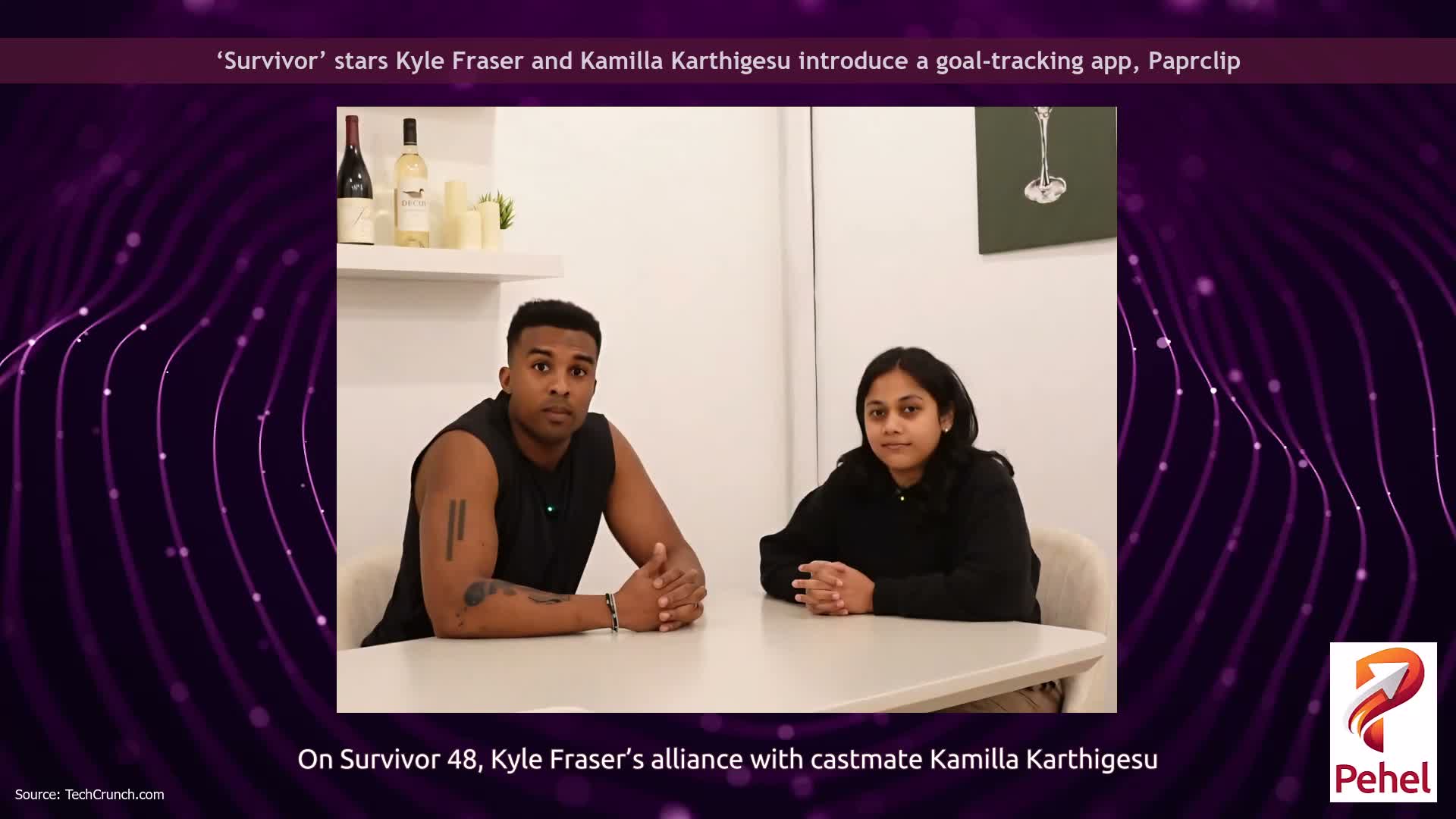 ‘Survivor’ stars Kyle Fraser and Kamilla Karthigesu introduce  a goal-tracking app, Paprclip
