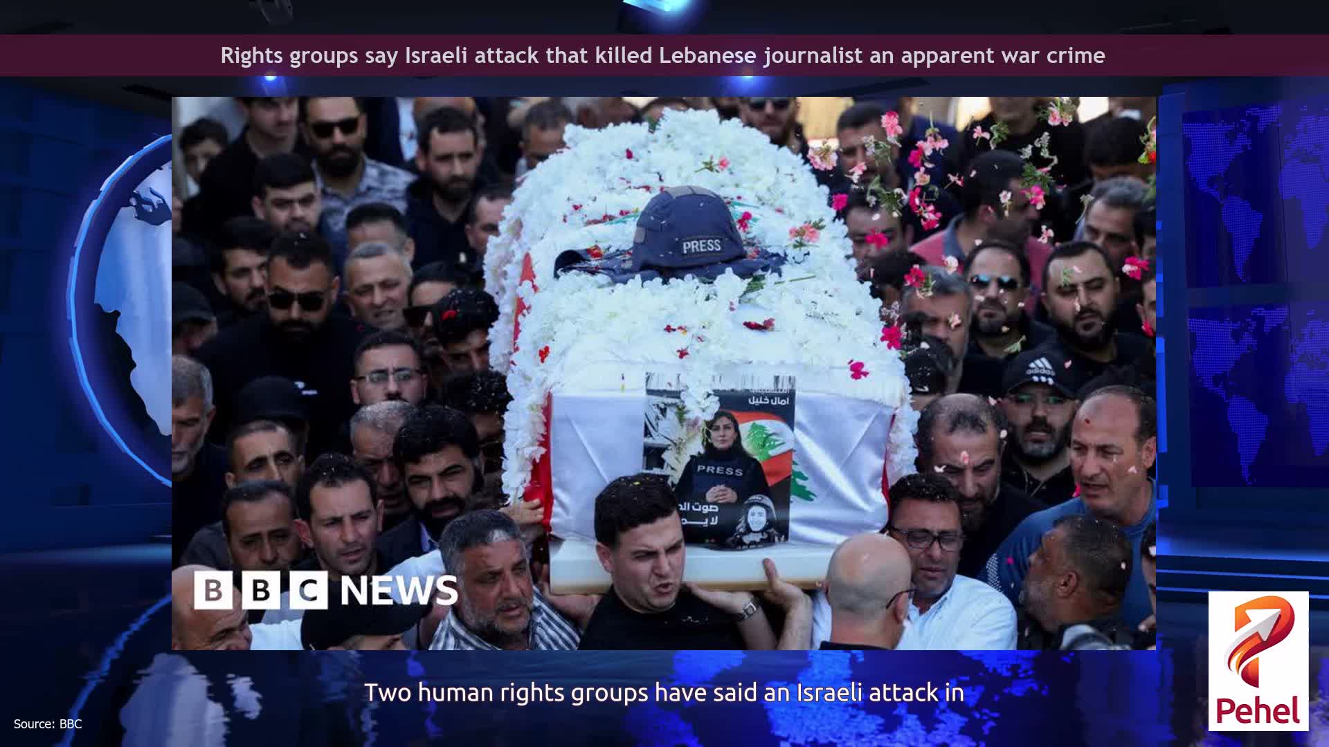 Rights groups say Israeli attack that killed Lebanese journalist an apparent war crime