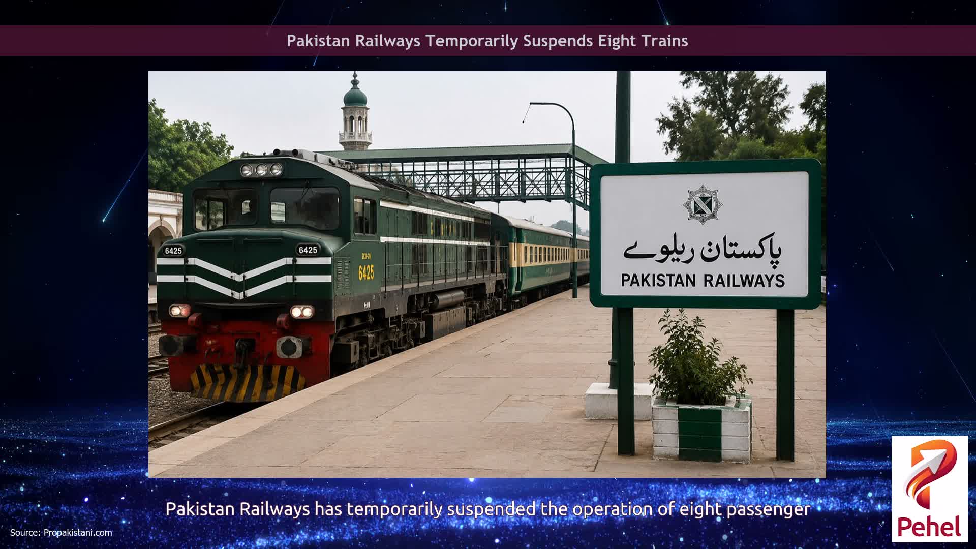 Pakistan Railways Temporarily Suspends Eight Trains