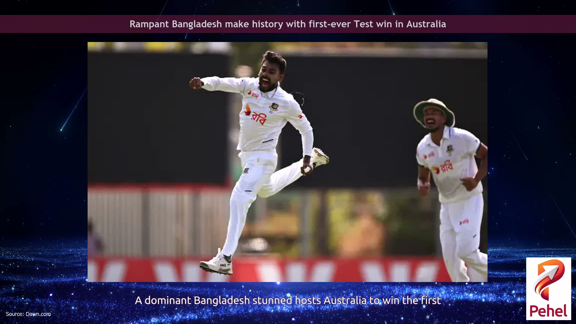 Rampant Bangladesh make history with first-ever Test win in Australia