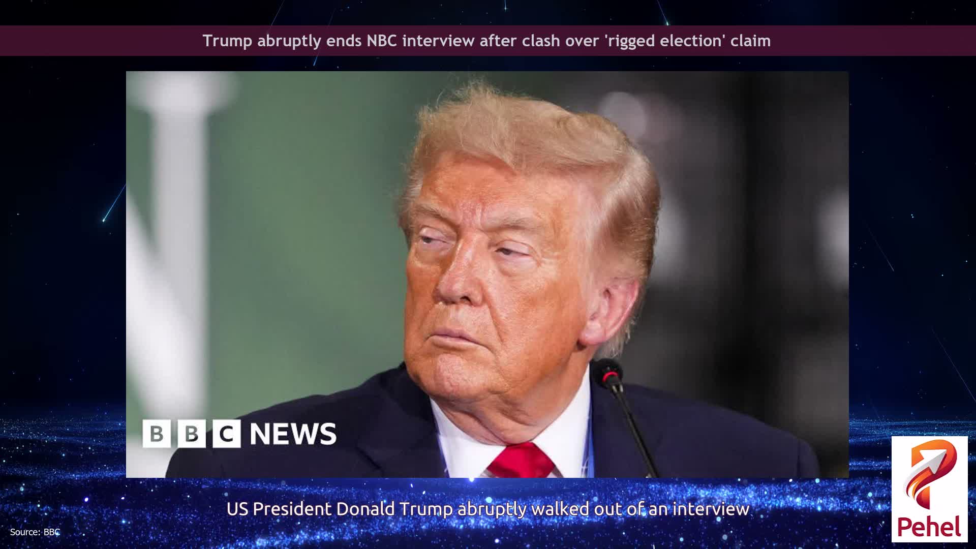 Trump abruptly ends NBC interview after clash over 'rigged election' claim