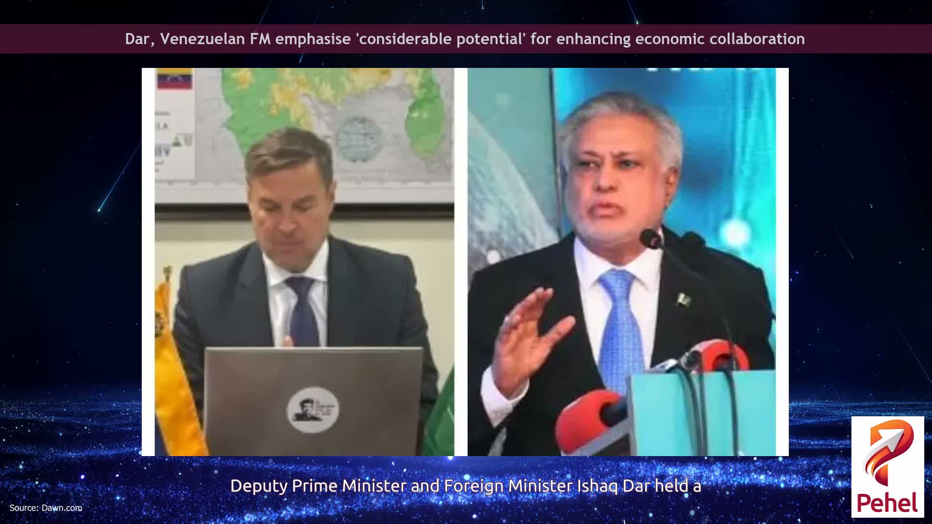 Dar, Venezuelan FM emphasise 'considerable potential' for enhancing economic collaboration