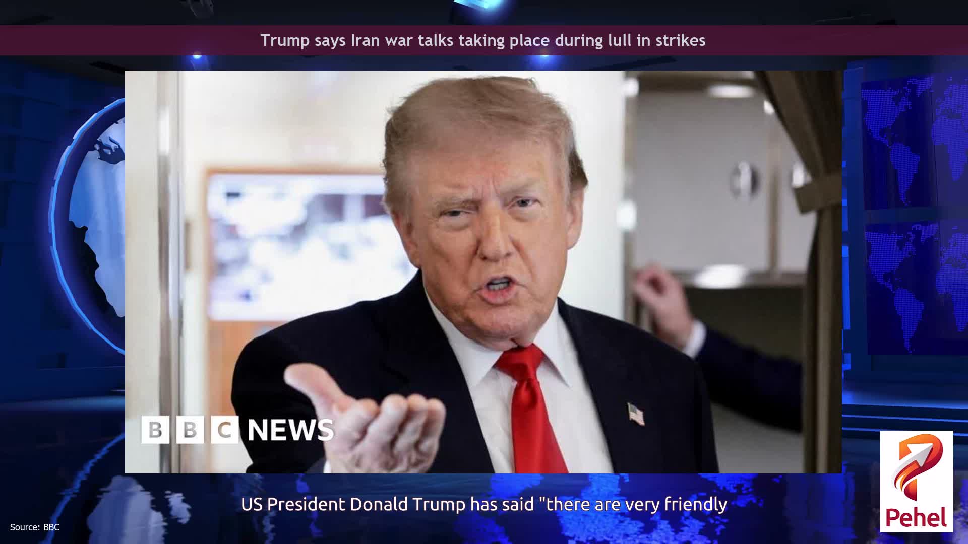 Trump says Iran war talks taking place during lull in strikes