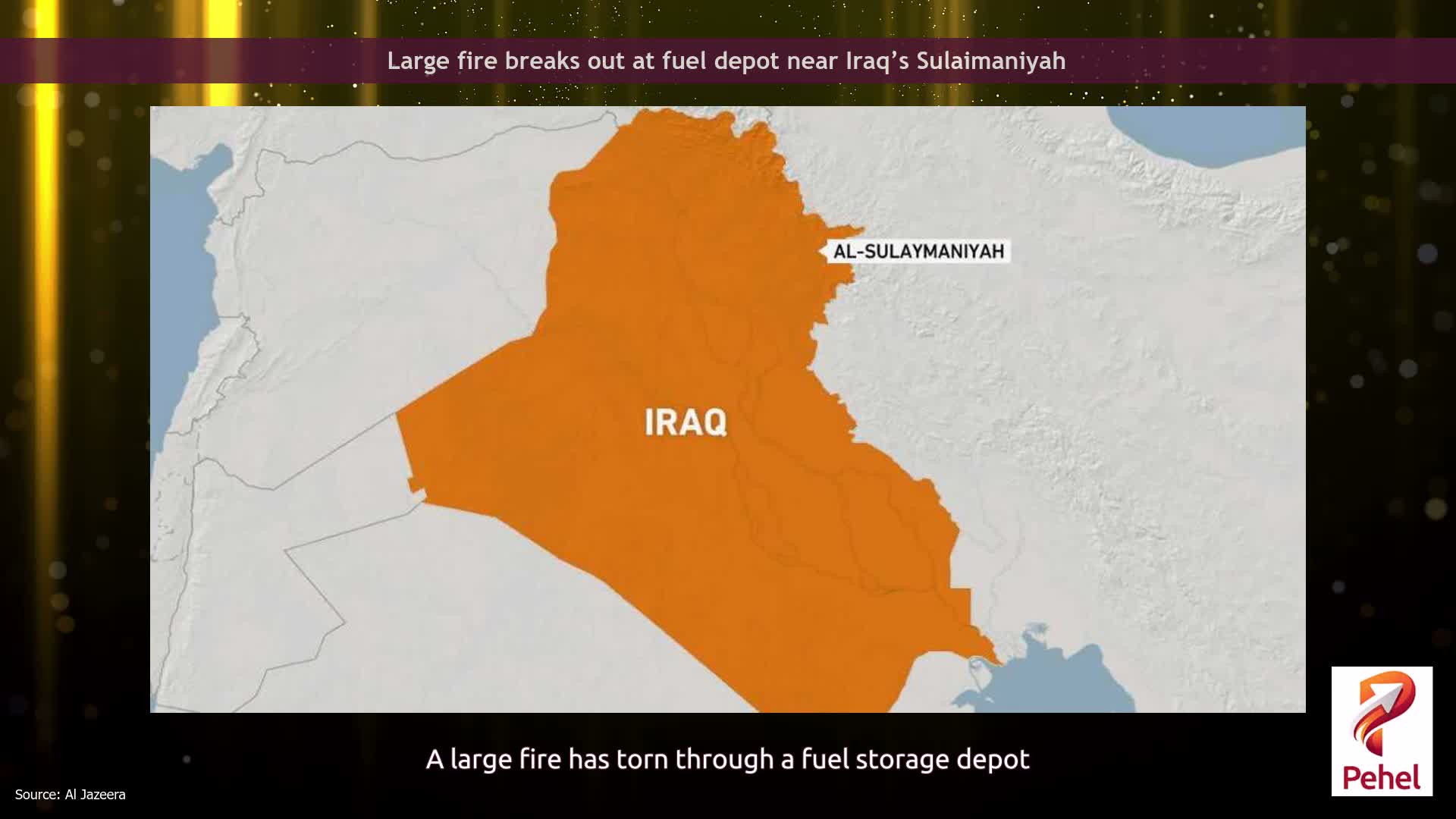 Large fire breaks out at fuel depot near Iraq’s Sulaimaniyah