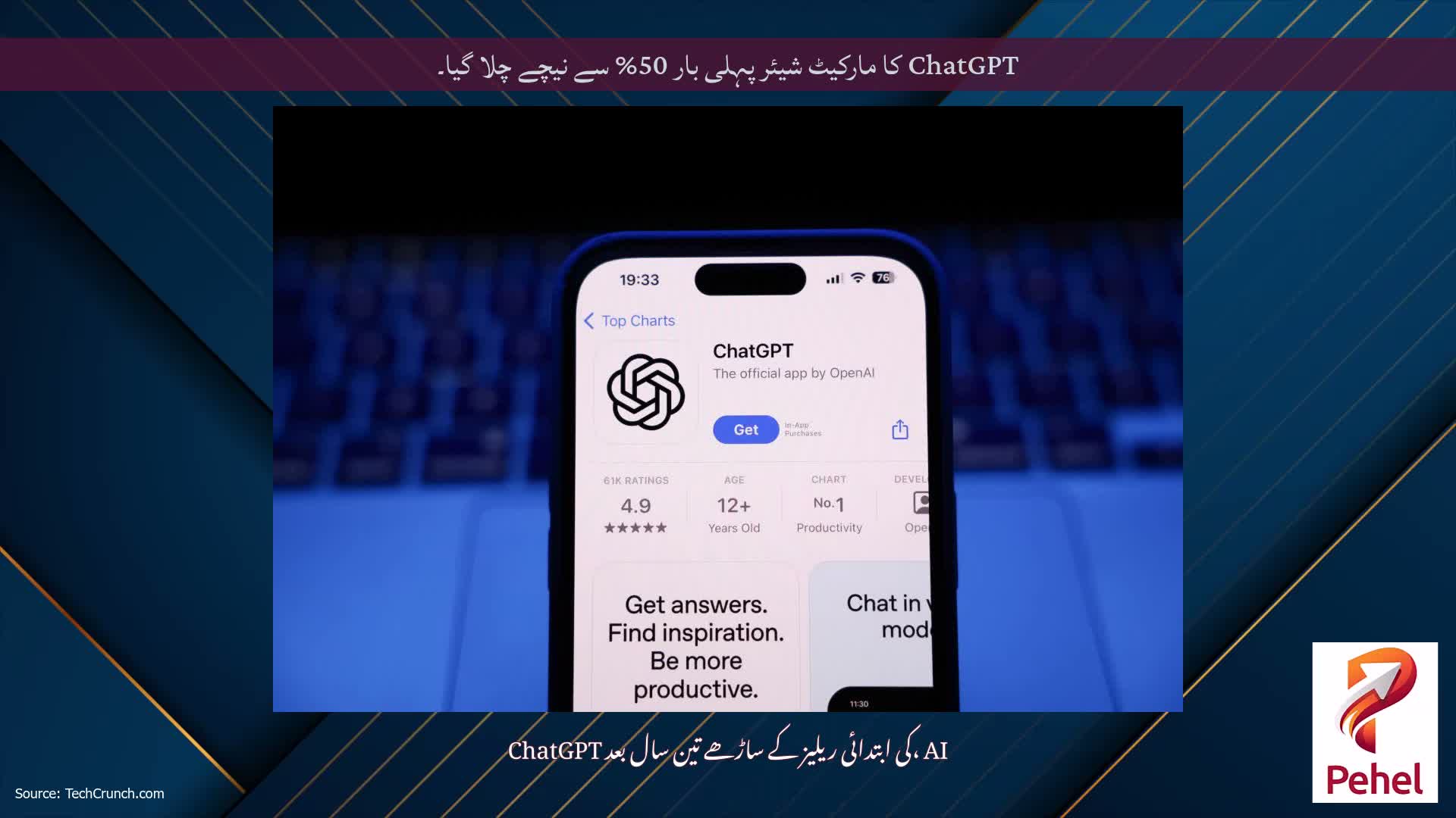 ChatGPT کا مارکیٹ شیئر پہلی بار 50% سے نیچے چلا گیا۔