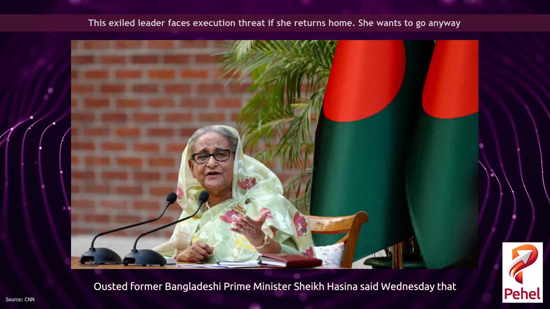 This exiled leader faces execution threat if she returns home. She wants to go anyway