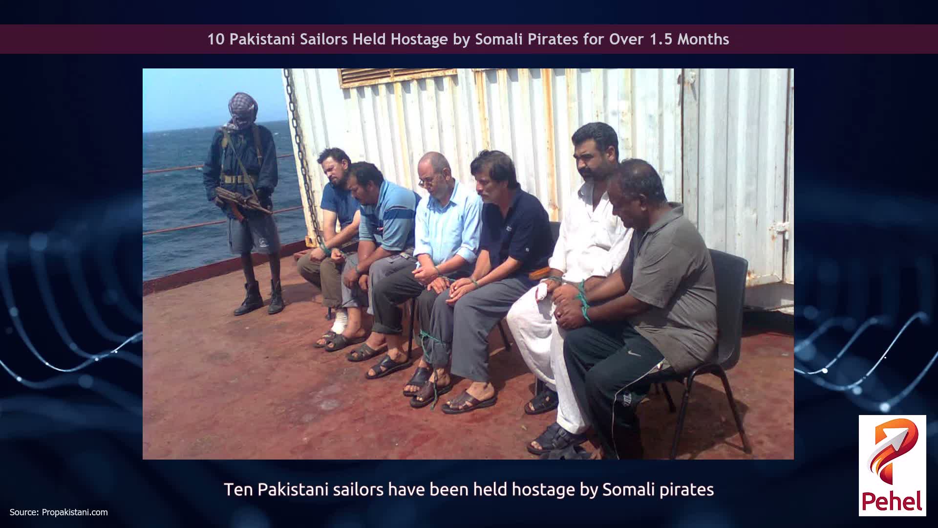 10 Pakistani Sailors Held Hostage by Somali Pirates for Over 1.5 Months
