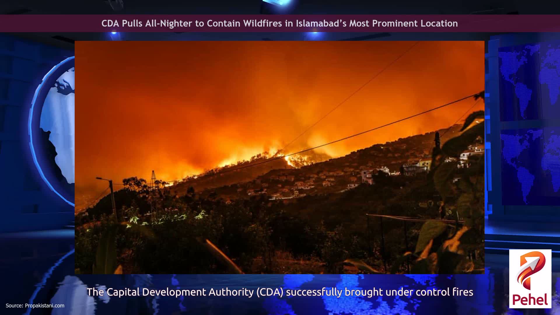 CDA Pulls All-Nighter to Contain Wildfires in Islamabad’s Most Prominent Location