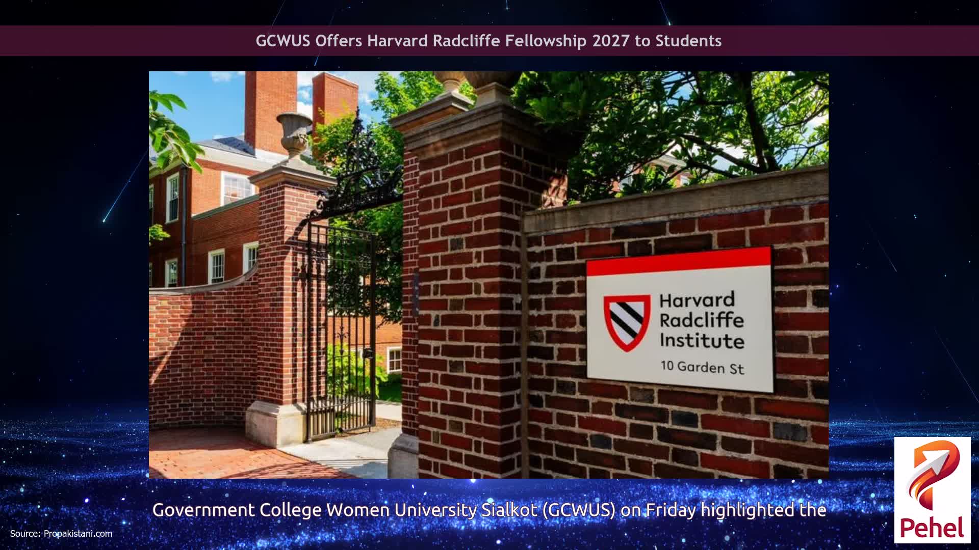 GCWUS Offers Harvard Radcliffe Fellowship 2027 to Students