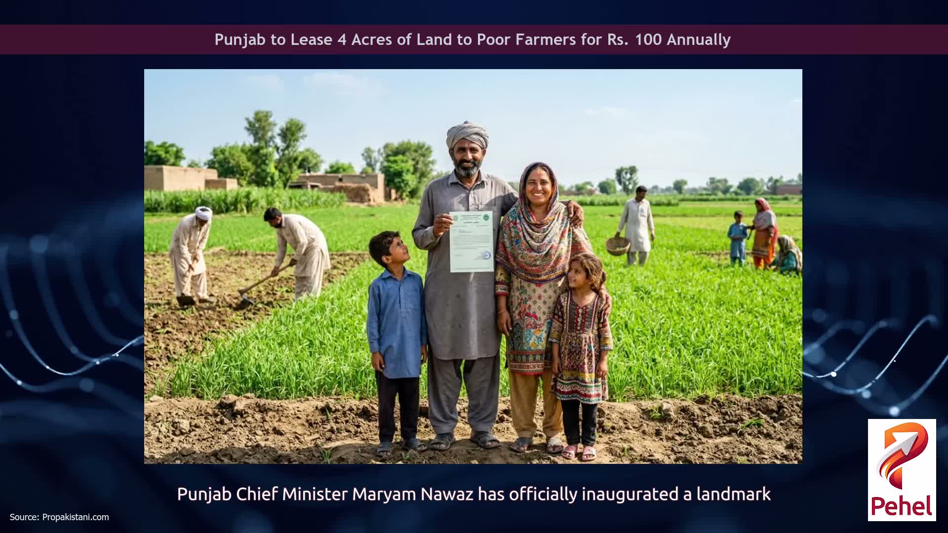 Punjab to Lease 4 Acres of Land to Poor Farmers for Rs. 100 Annually