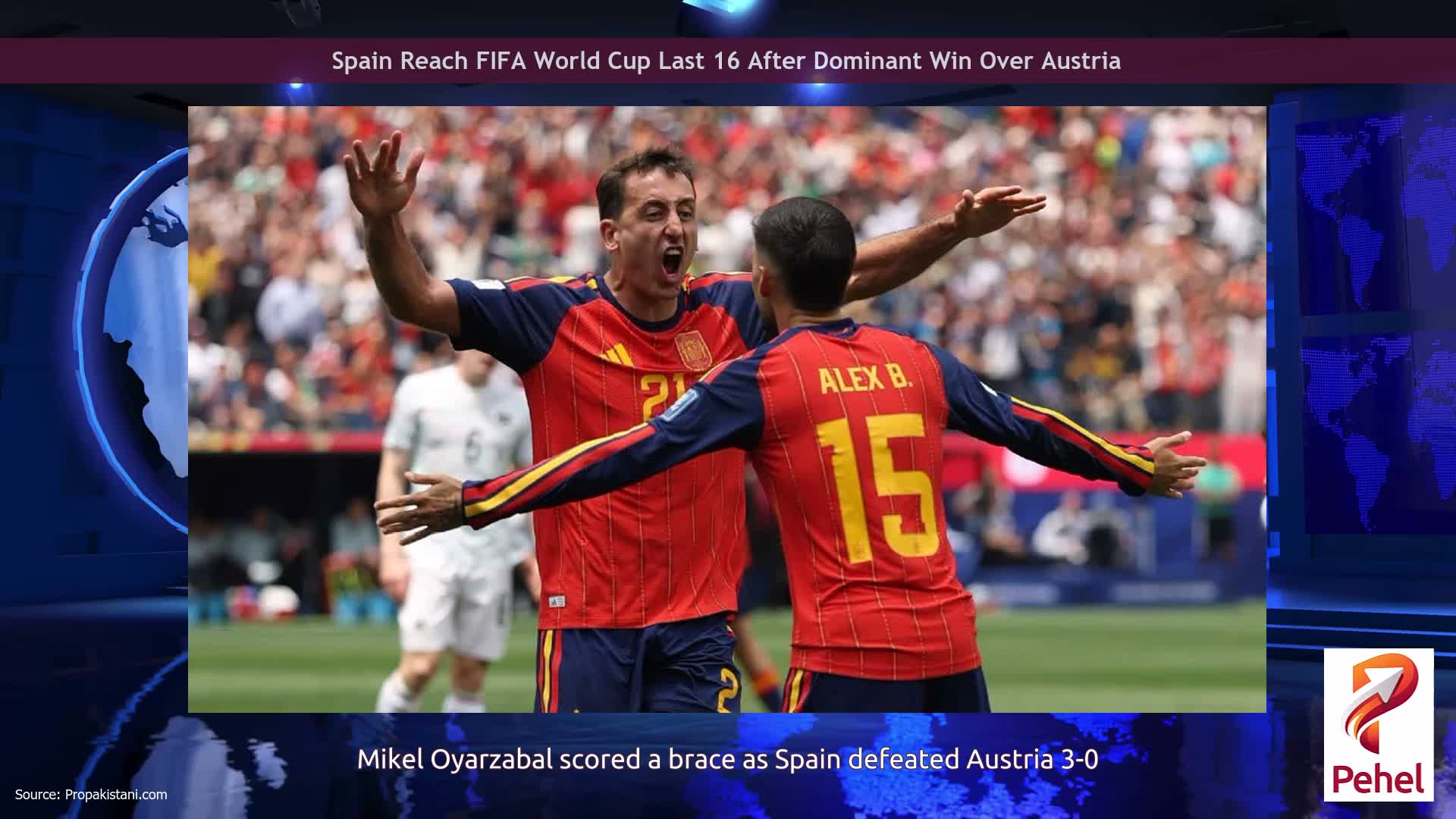 Spain Reach FIFA World Cup Last 16 After Dominant Win Over Austria