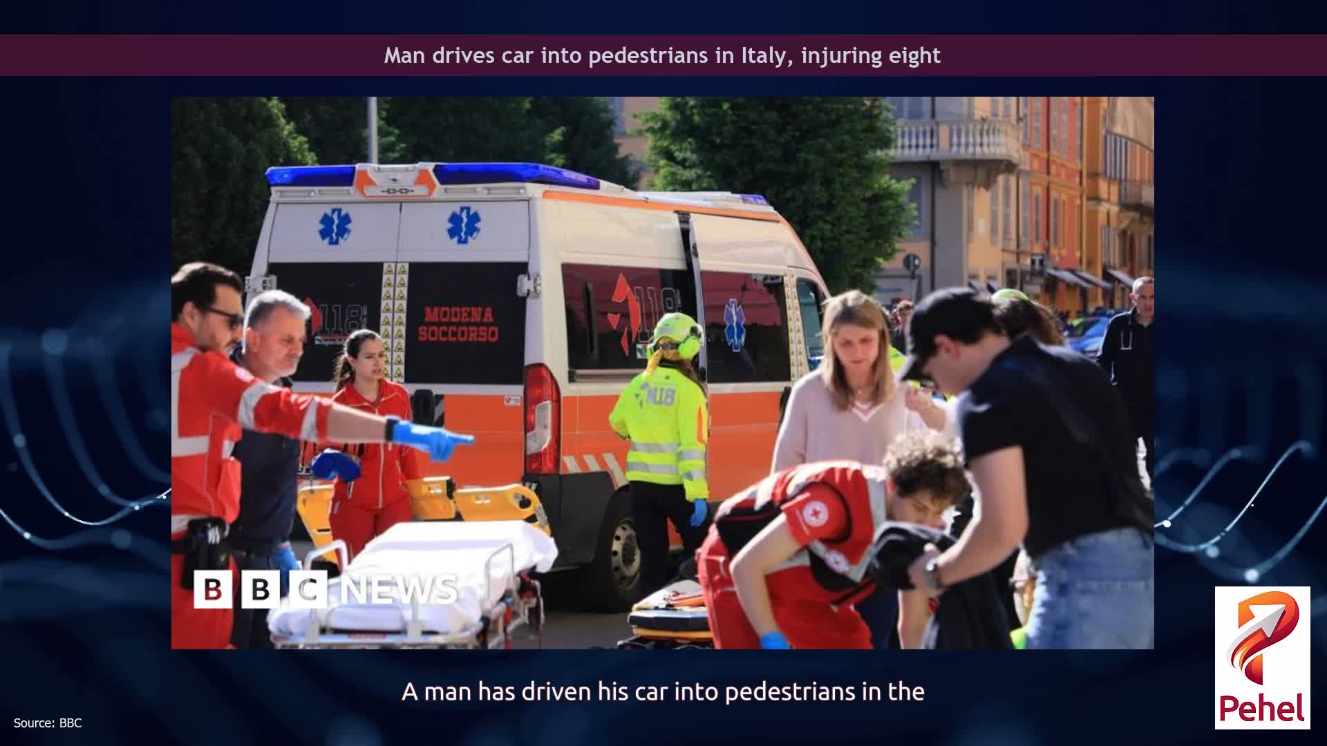 Man drives car into pedestrians in Italy, injuring eight