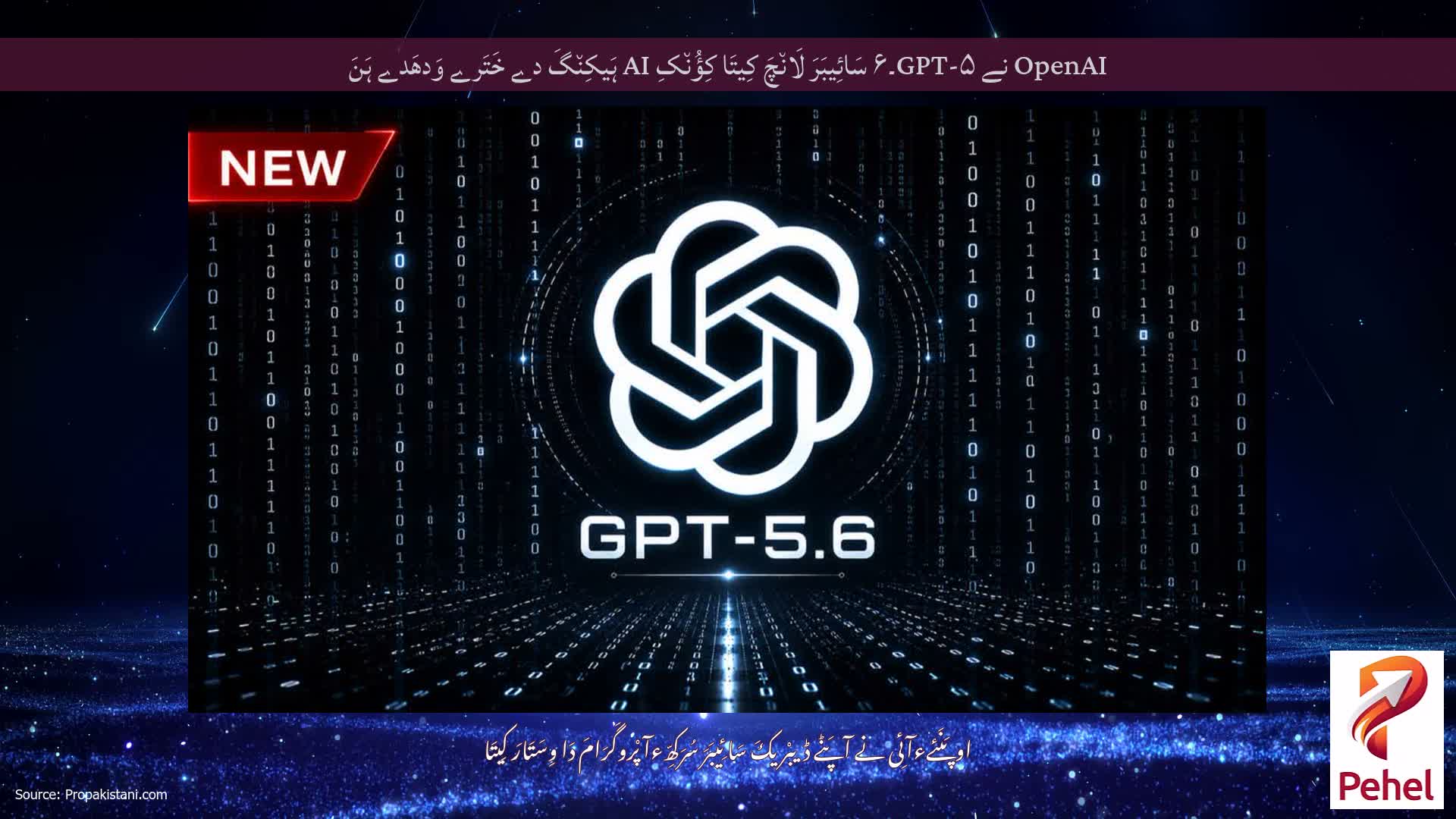 OpenAI نے GPT-۵۔۶ سَائِیبَرَ لَان٘چَ کِیتَا کِؤُن٘کِ AI ہَیکِن٘گَ دے خَتَرے وَدھَدے ہَنَ