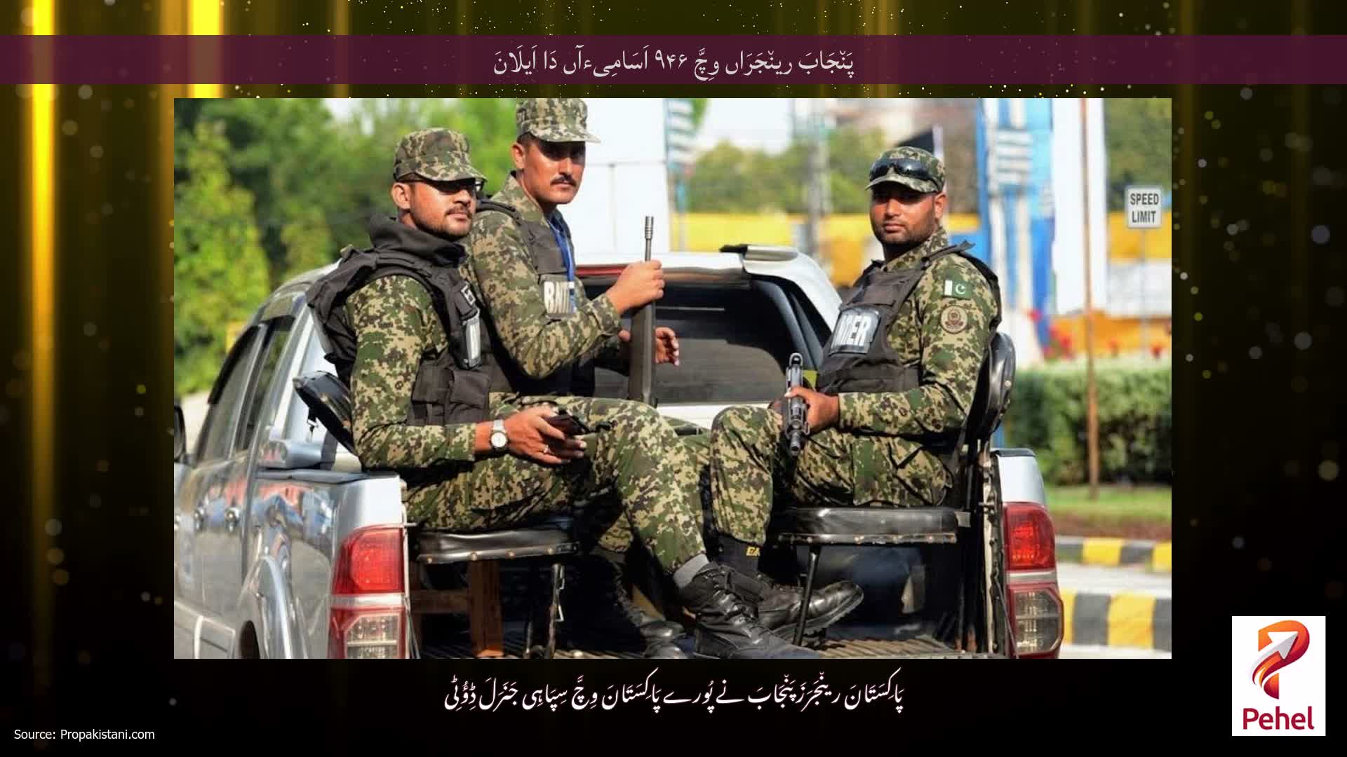 پَن٘جَابَ رین٘جَرَاں وِچَّ ۹۴۶ اَسَامِیءآں دَا اَیلَانَ