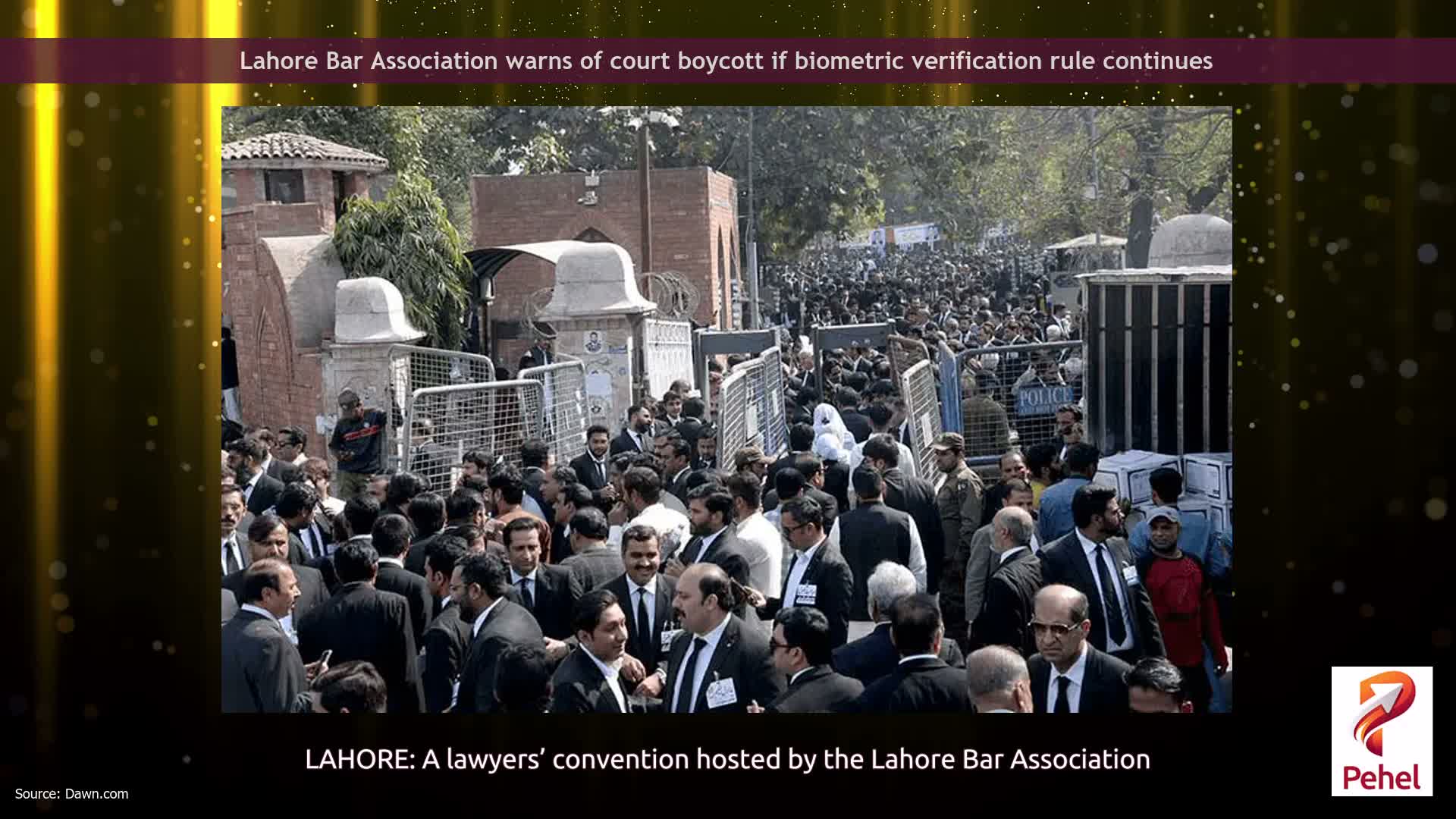 Lahore Bar Association warns of court boycott if biometric verification rule continues