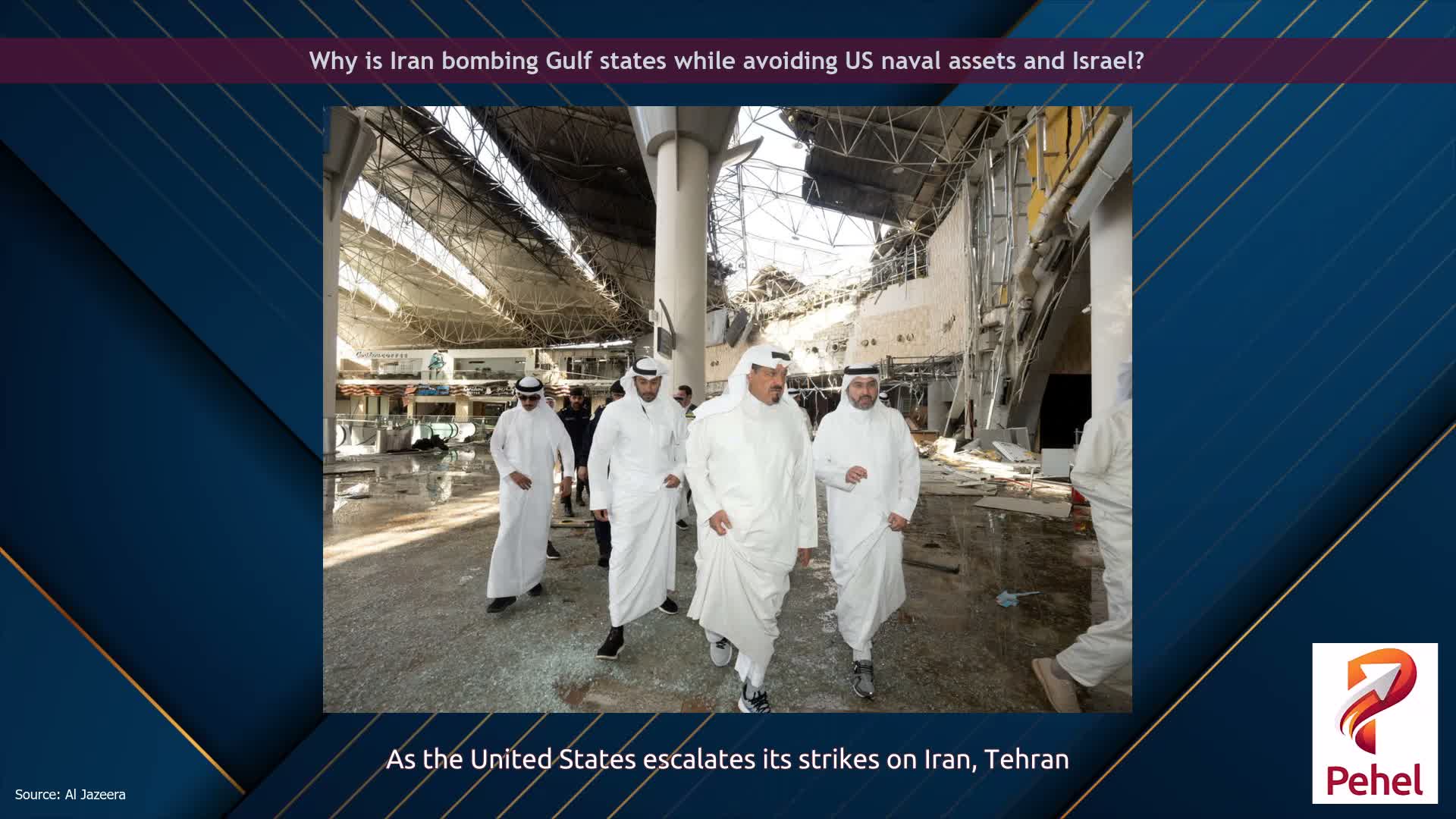 Why is Iran bombing Gulf states while avoiding US naval assets and Israel?