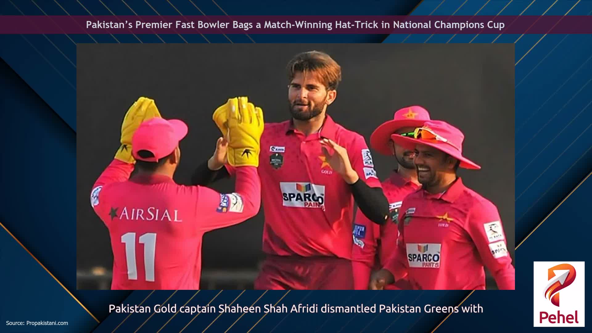Pakistan’s Premier Fast Bowler Bags a Match-Winning Hat-Trick in National Champions Cup