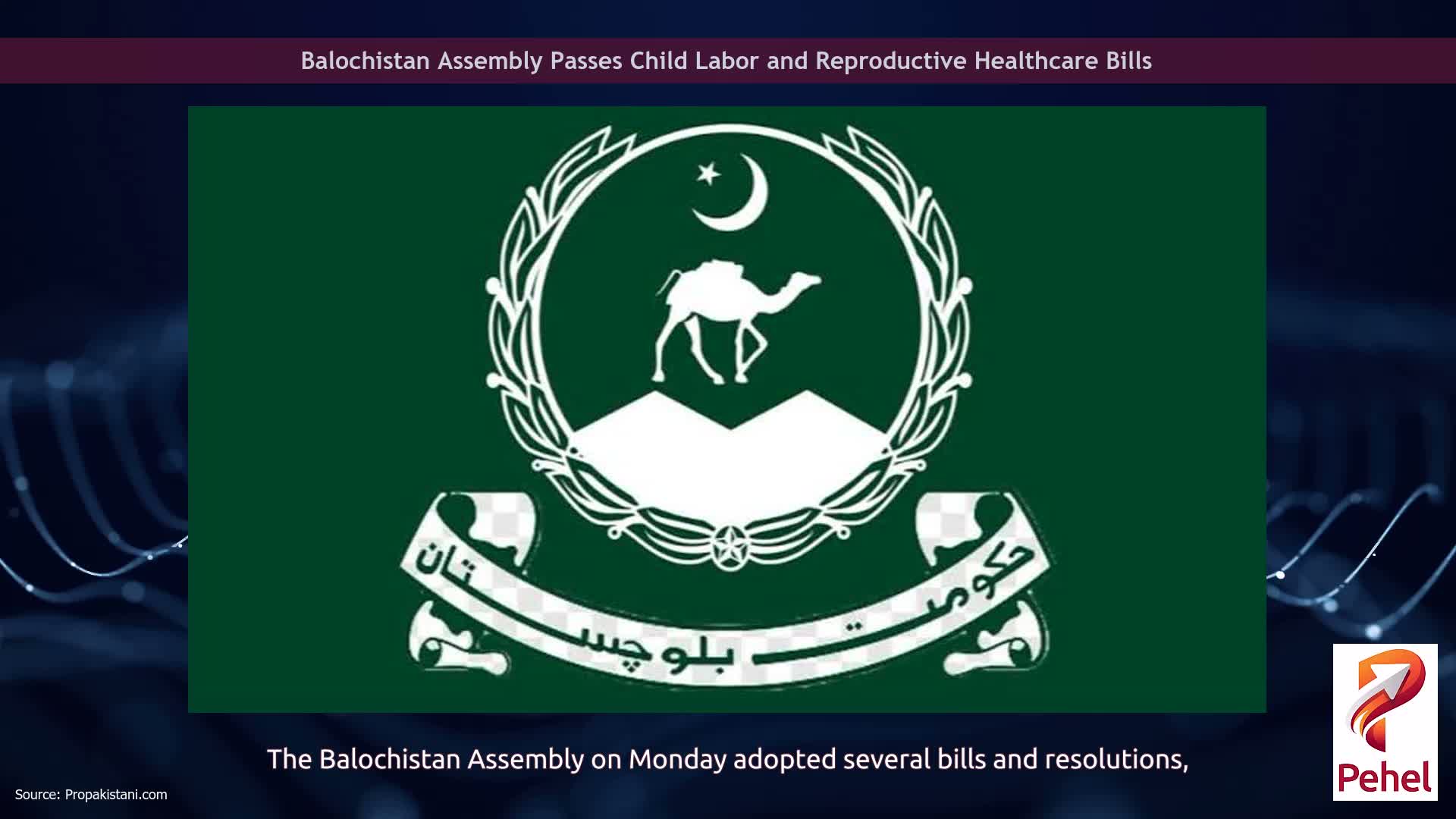 Balochistan Assembly Passes Child Labor and Reproductive Healthcare Bills