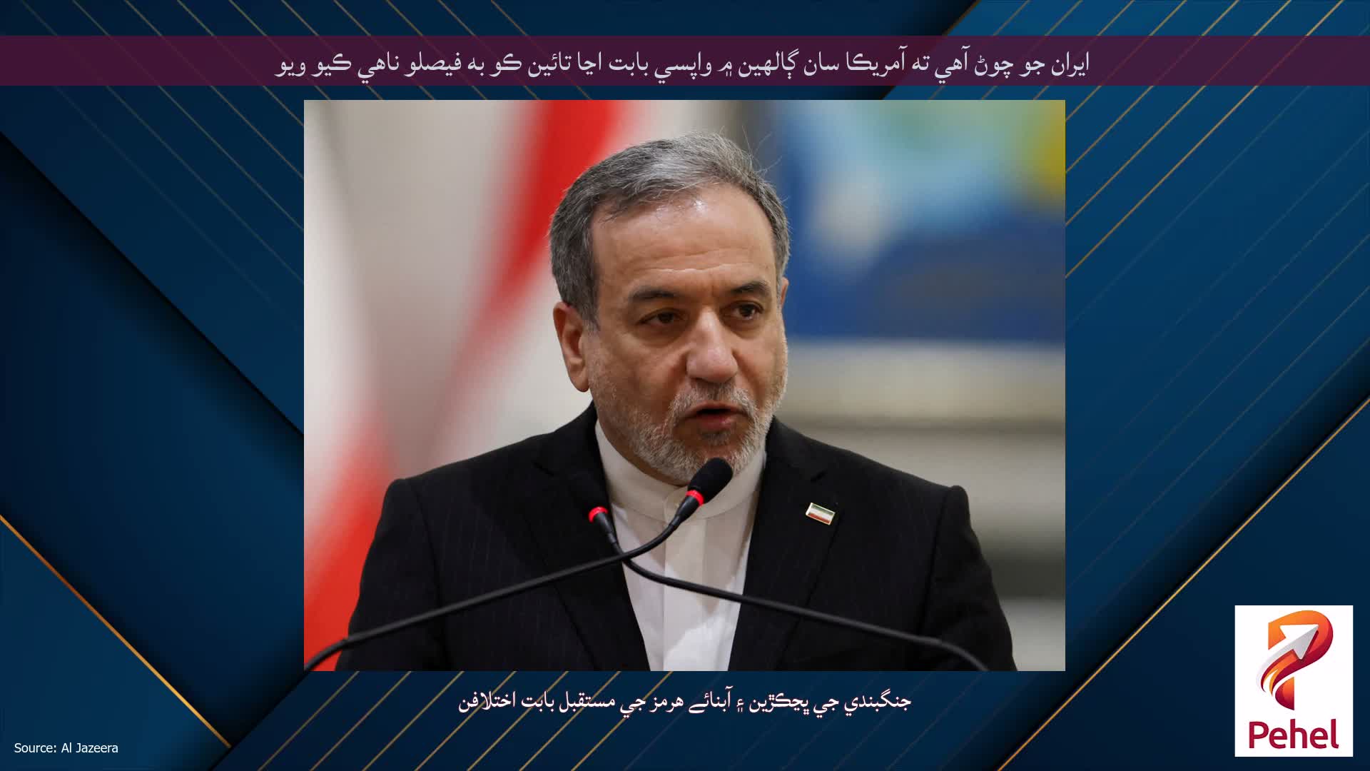 ايران جو چوڻ آهي ته آمريڪا سان ڳالهين ۾ واپسي بابت اڃا تائين ڪو به فيصلو ناهي ڪيو ويو