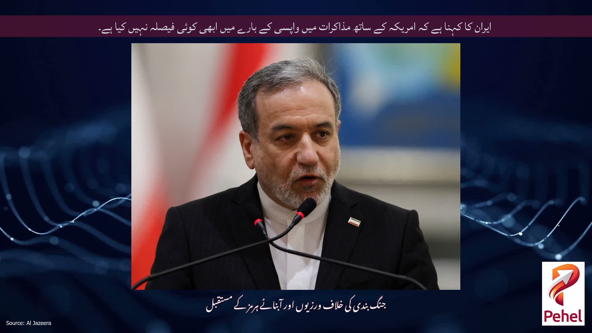 ایران کا کہنا ہے کہ امریکہ کے ساتھ مذاکرات میں واپسی کے بارے میں ابھی کوئی فیصلہ نہیں کیا ہے۔
