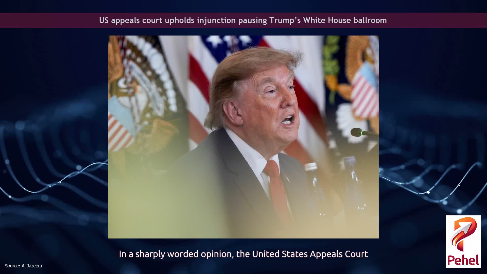 US appeals court upholds injunction pausing Trump’s White House ballroom