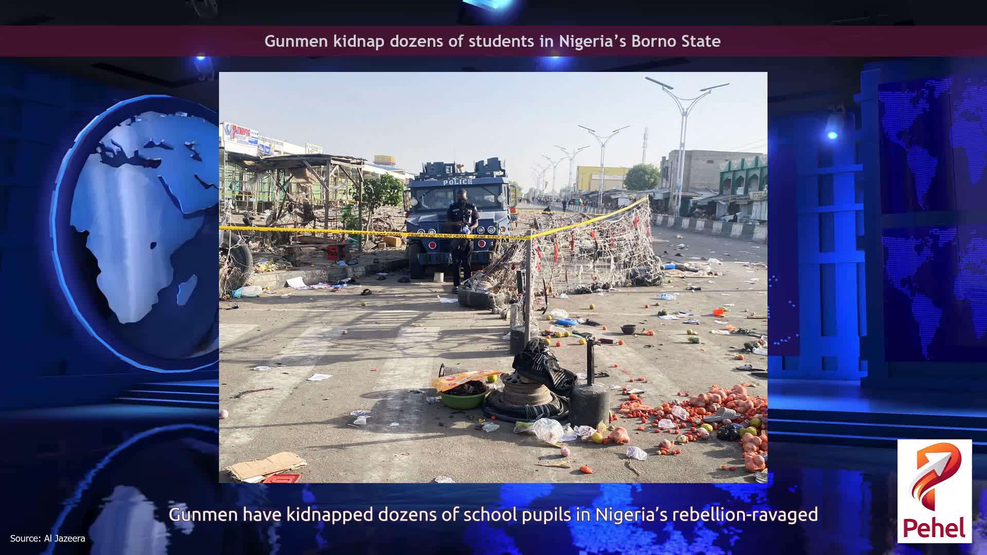 Gunmen kidnap dozens of students in Nigeria’s Borno State