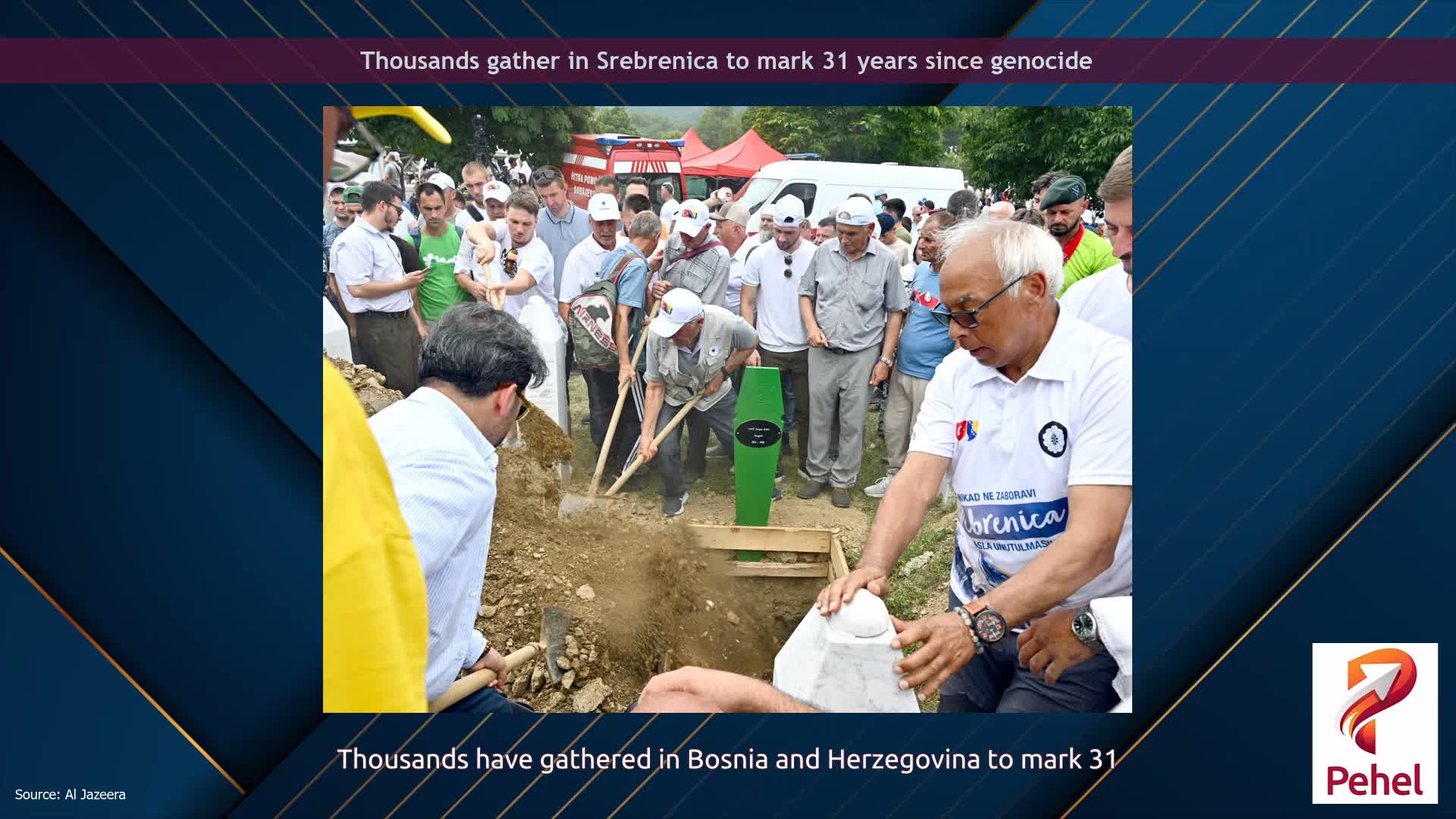Thousands gather in Srebrenica to mark 31 years since genocide