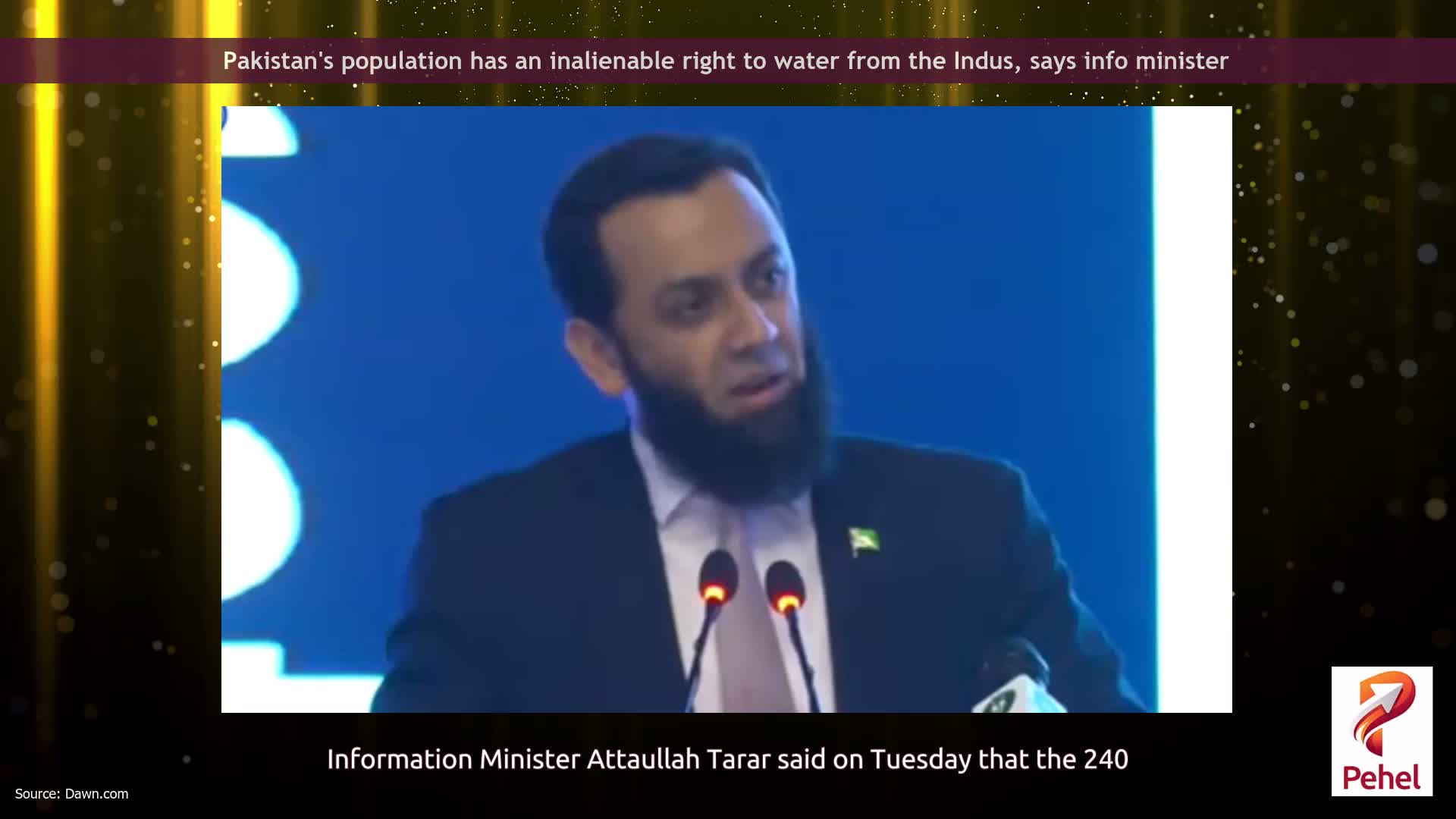 Pakistan's population has an inalienable right to water from the Indus, says info minister