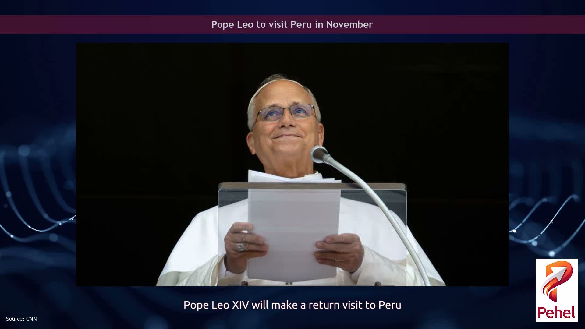Pope Leo to visit Peru in November
