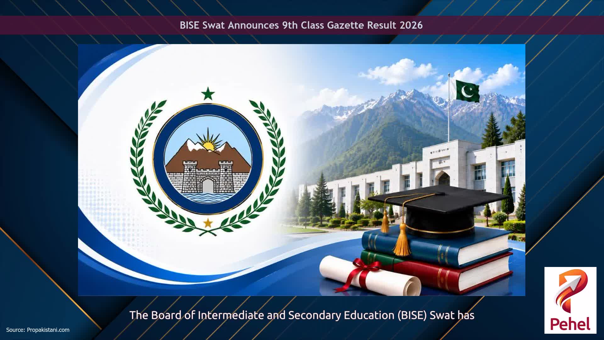 BISE Swat Announces 9th Class Gazette Result 2026