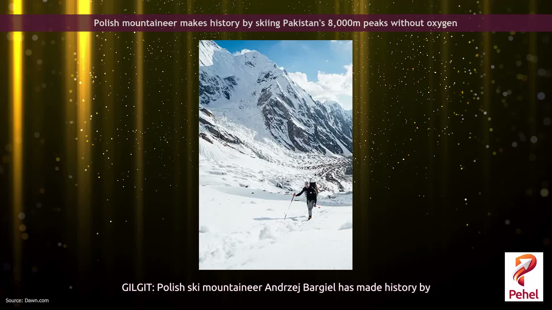 Polish mountaineer makes history by skiing Pakistan's 8,000m peaks without oxygen
