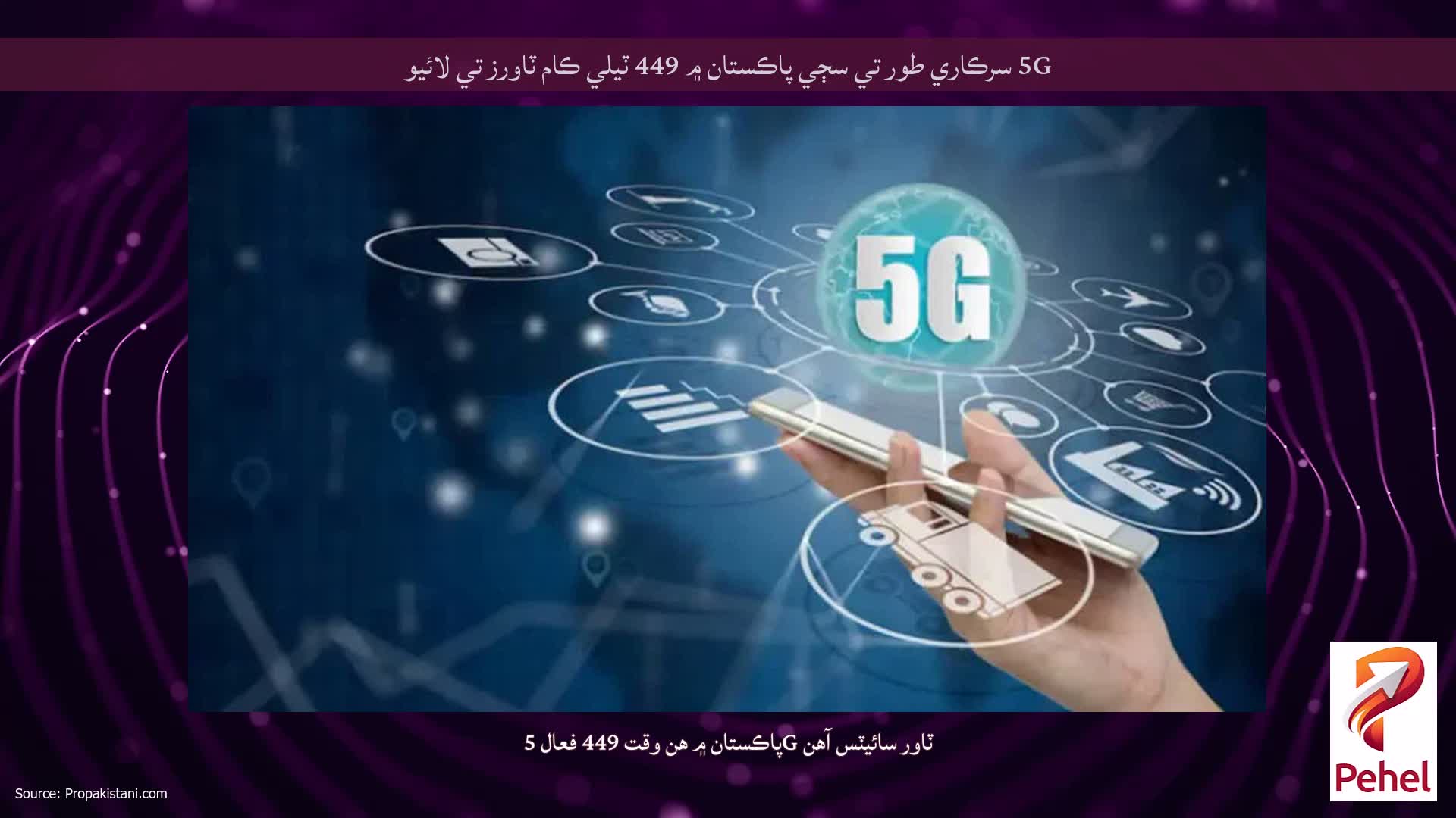 5G سرڪاري طور تي سڄي پاڪستان ۾ 449 ٽيلي ڪام ٽاورز تي لائيو