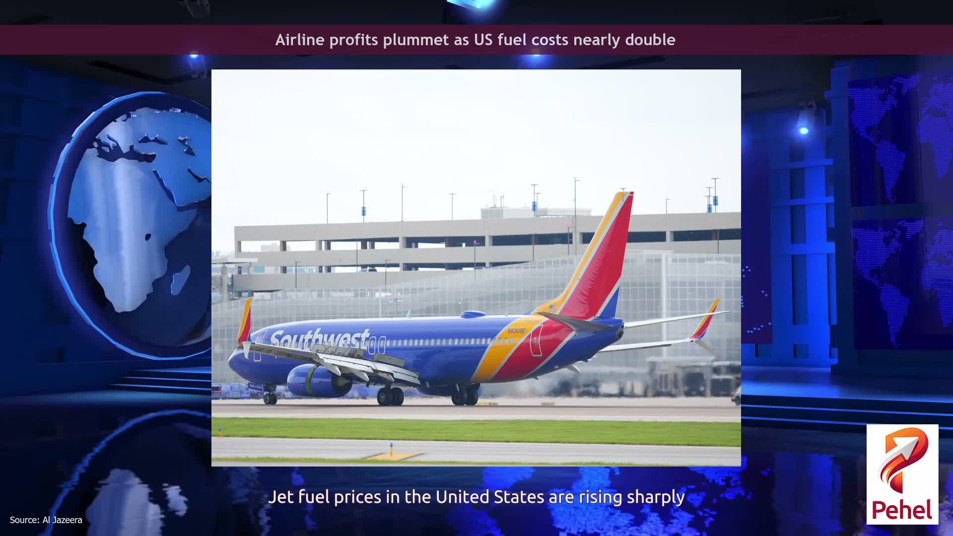 Airline profits plummet as US fuel costs nearly double
