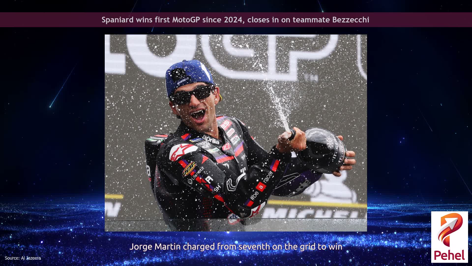 Spaniard wins first MotoGP since 2024, closes in on teammate Bezzecchi