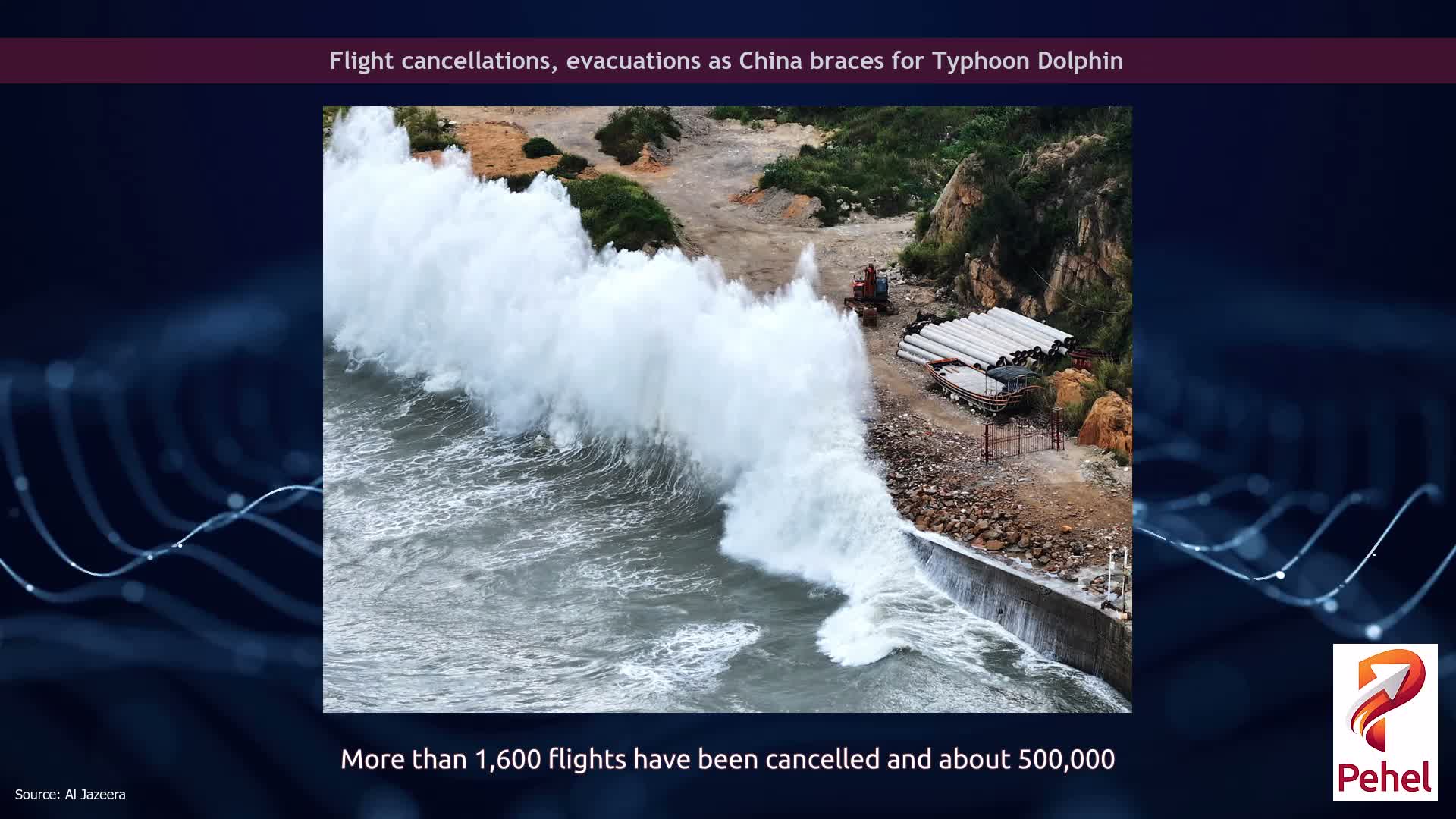 Flight cancellations, evacuations as China braces for Typhoon Dolphin