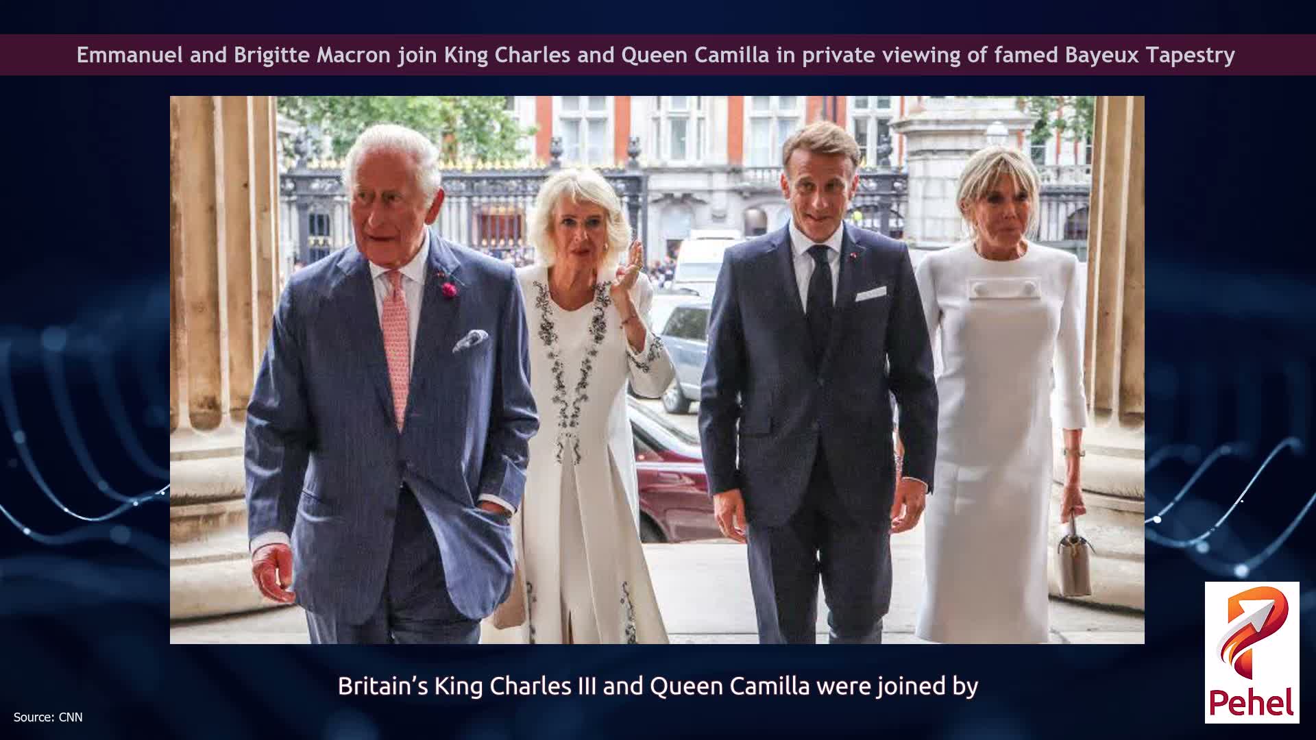 Emmanuel and Brigitte Macron join King Charles and Queen Camilla in private viewing of famed Bayeux Tapestry