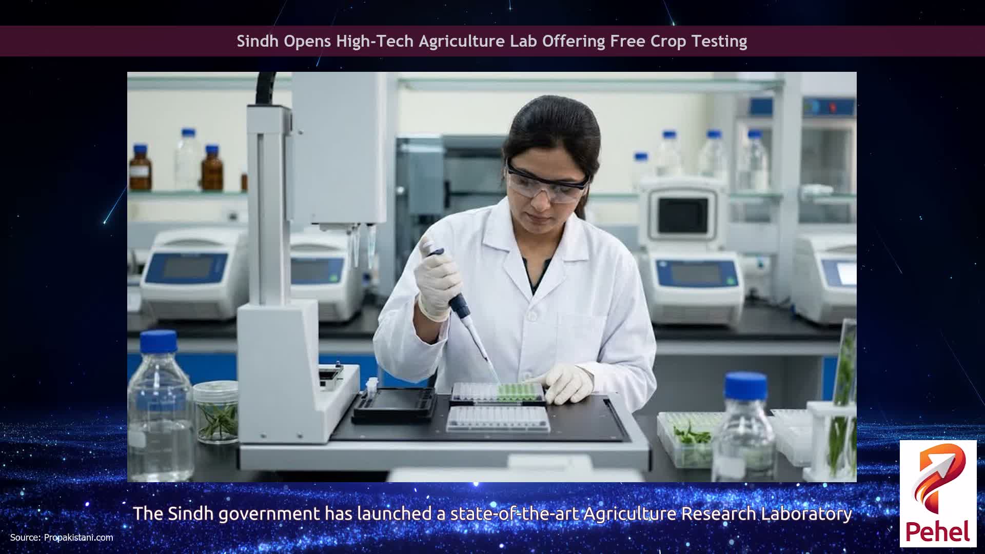 Sindh Opens High-Tech Agriculture Lab Offering Free Crop Testing