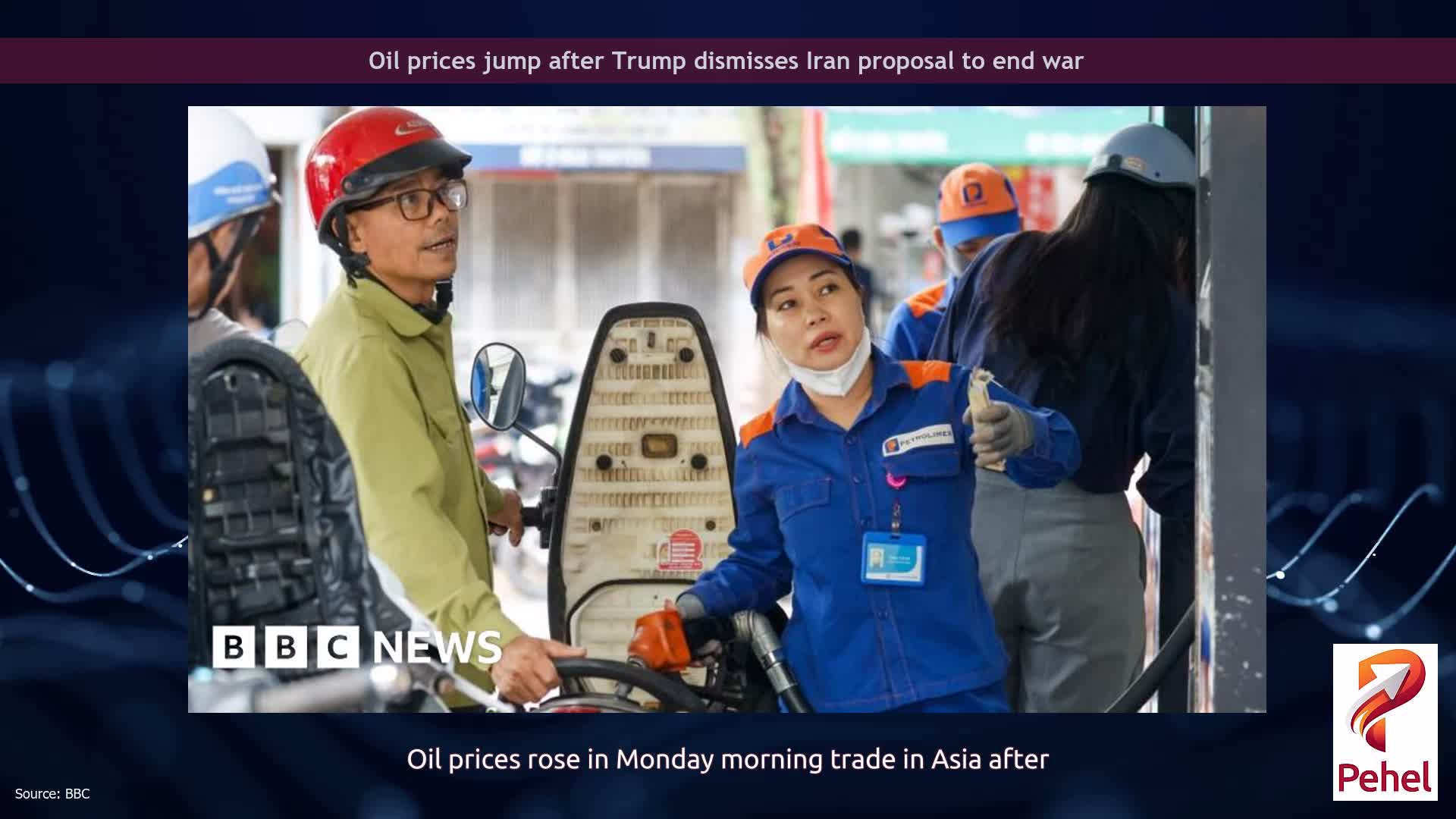 Oil prices jump after Trump dismisses Iran proposal to end war