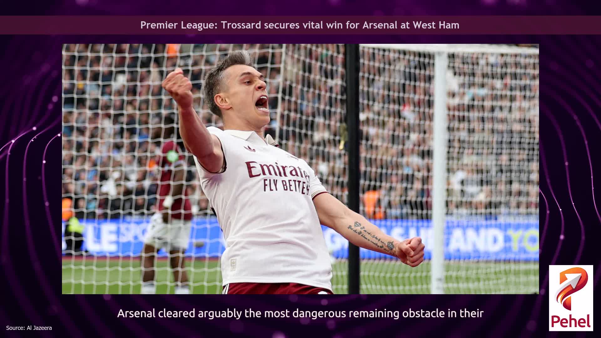 Premier League: Trossard secures vital win for Arsenal at West Ham