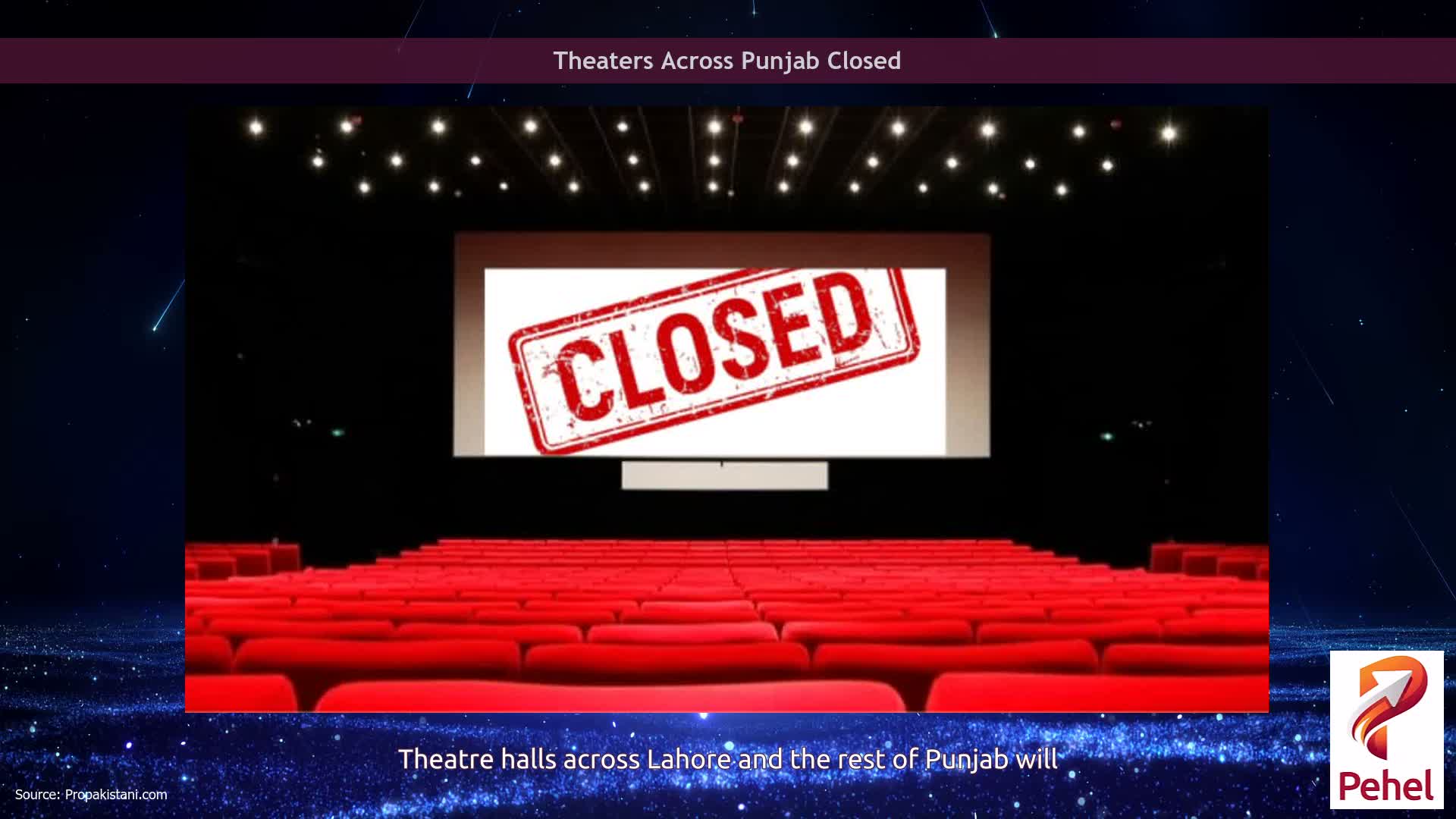 Theaters Across Punjab Closed