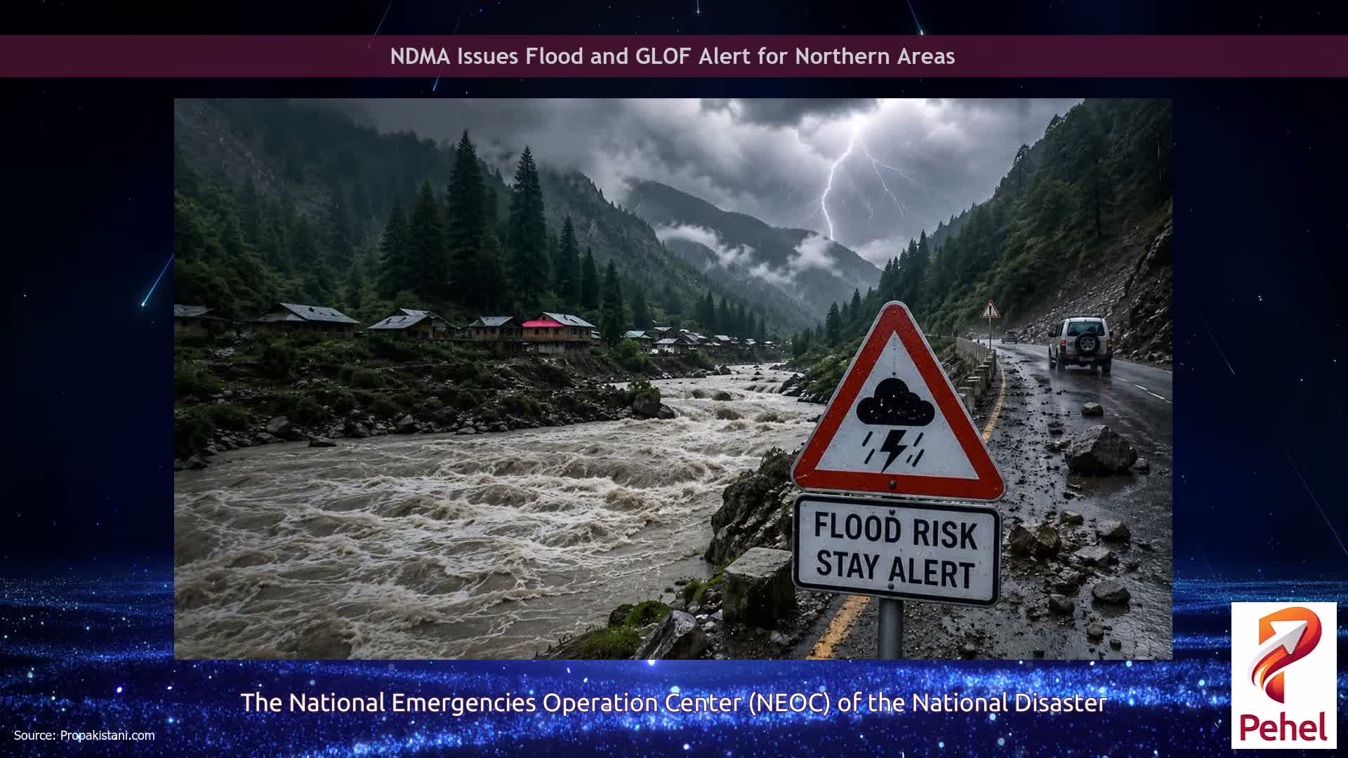 NDMA Issues Flood and GLOF Alert for Northern Areas