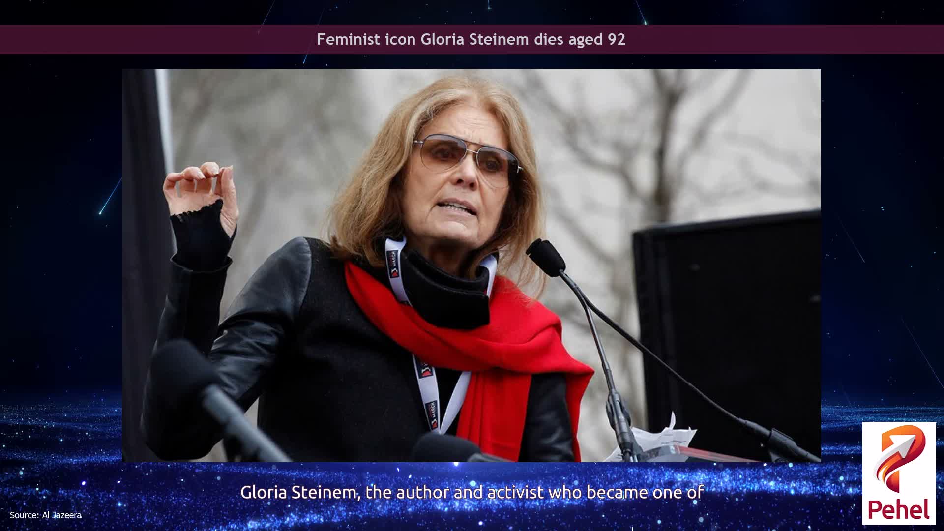 Feminist icon Gloria Steinem dies aged 92