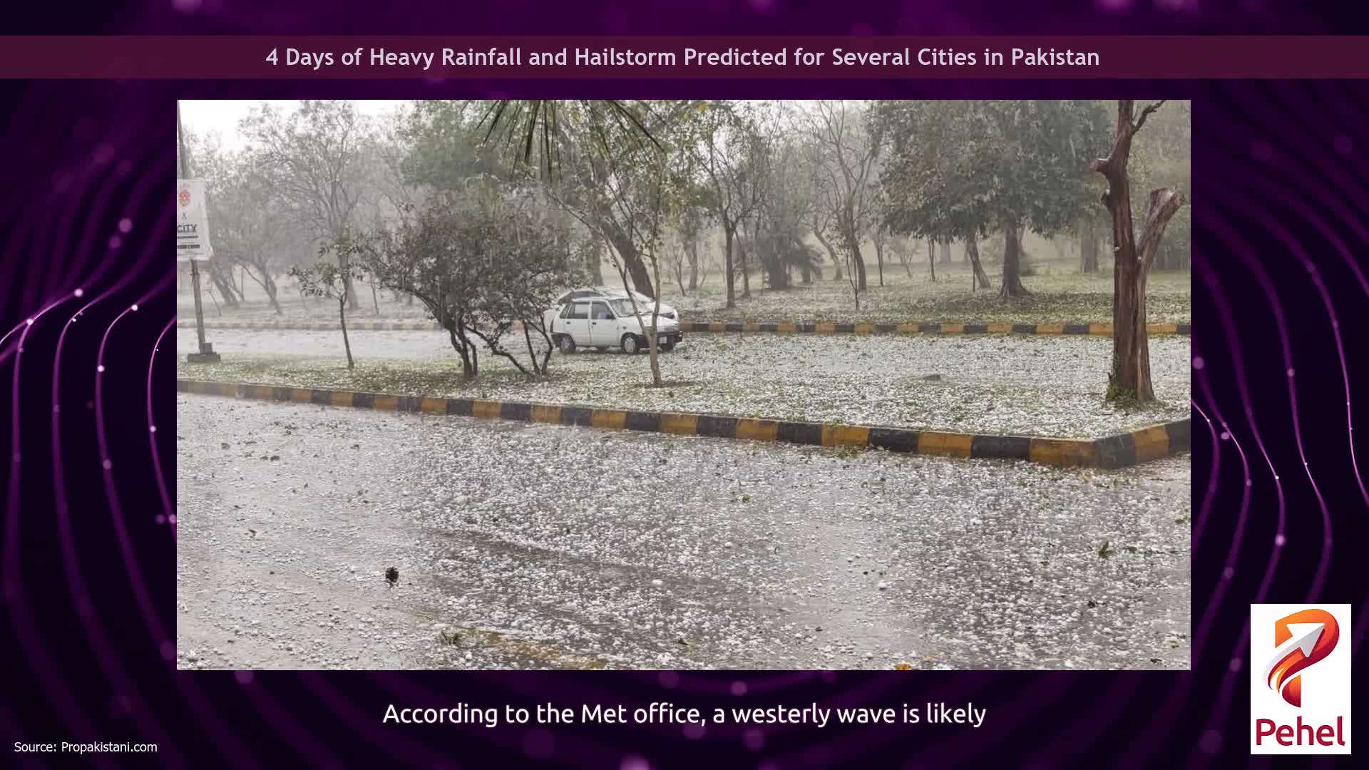 4 Days of Heavy Rainfall and Hailstorm Predicted for Several Cities in Pakistan