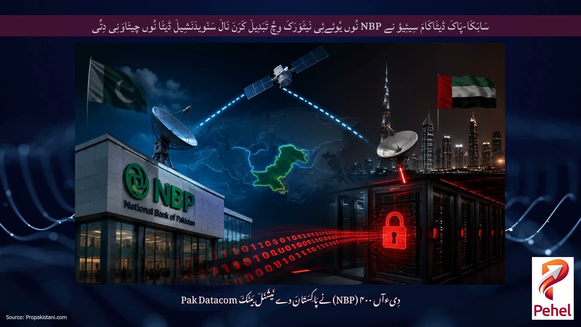 سَابَکَا-پَاکَ ڈیٹَاکَامَ سِیئِیؤ نے NBP نُوں یُوئےئِی نَیٹَوَرَکَ وِچَّ تَبَدِیلَ کَرَنَ نَالَ سَن٘ویدَنَشِیلَ ڈیٹَا نُوں چیتَاوَنِی دِتِّی