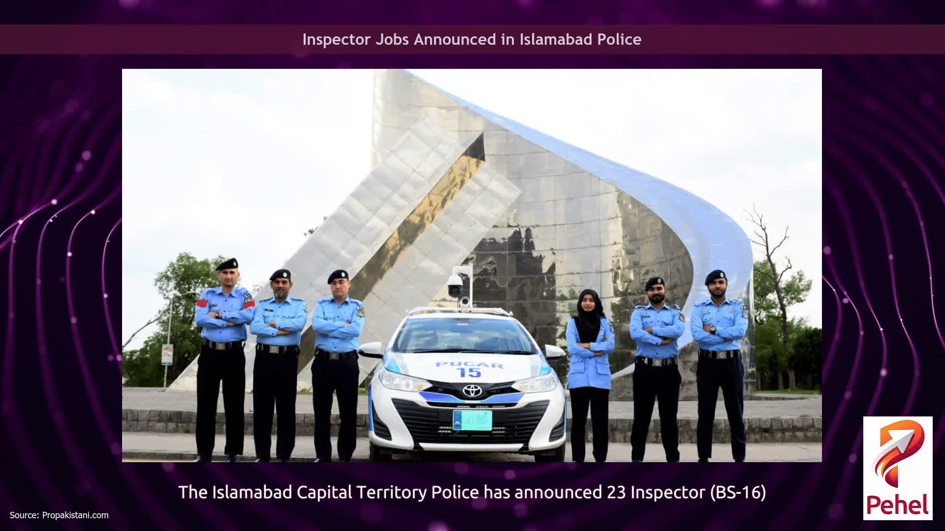 Inspector Jobs Announced in Islamabad Police