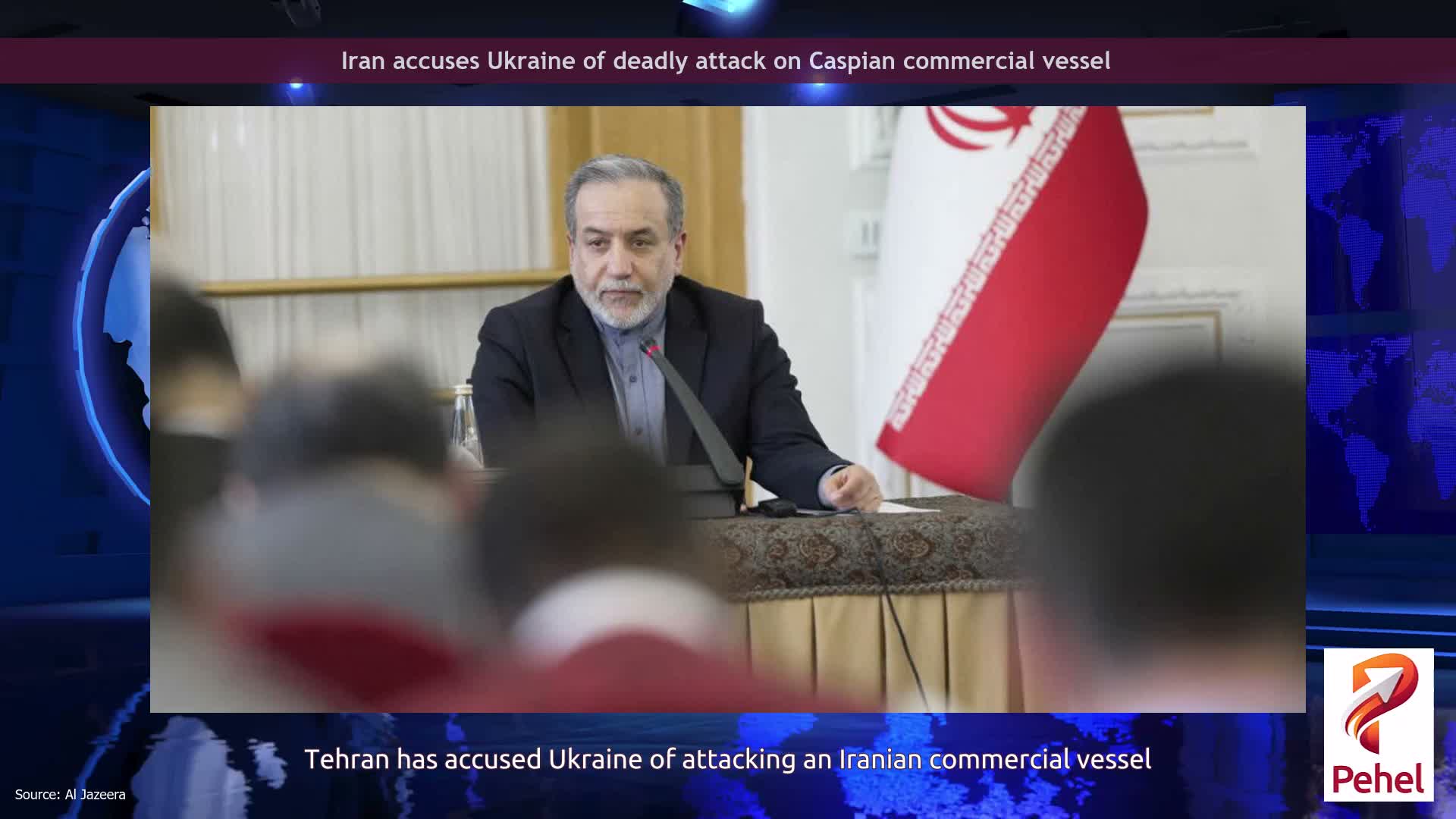 Iran accuses Ukraine of deadly attack on Caspian commercial vessel