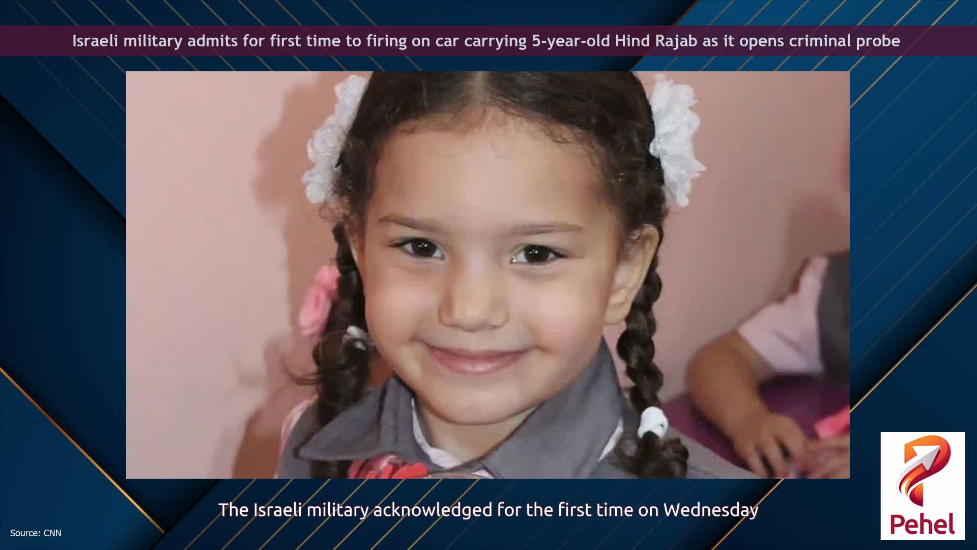 Israeli military admits for first time to firing on car carrying 5-year-old Hind Rajab as it opens criminal probe