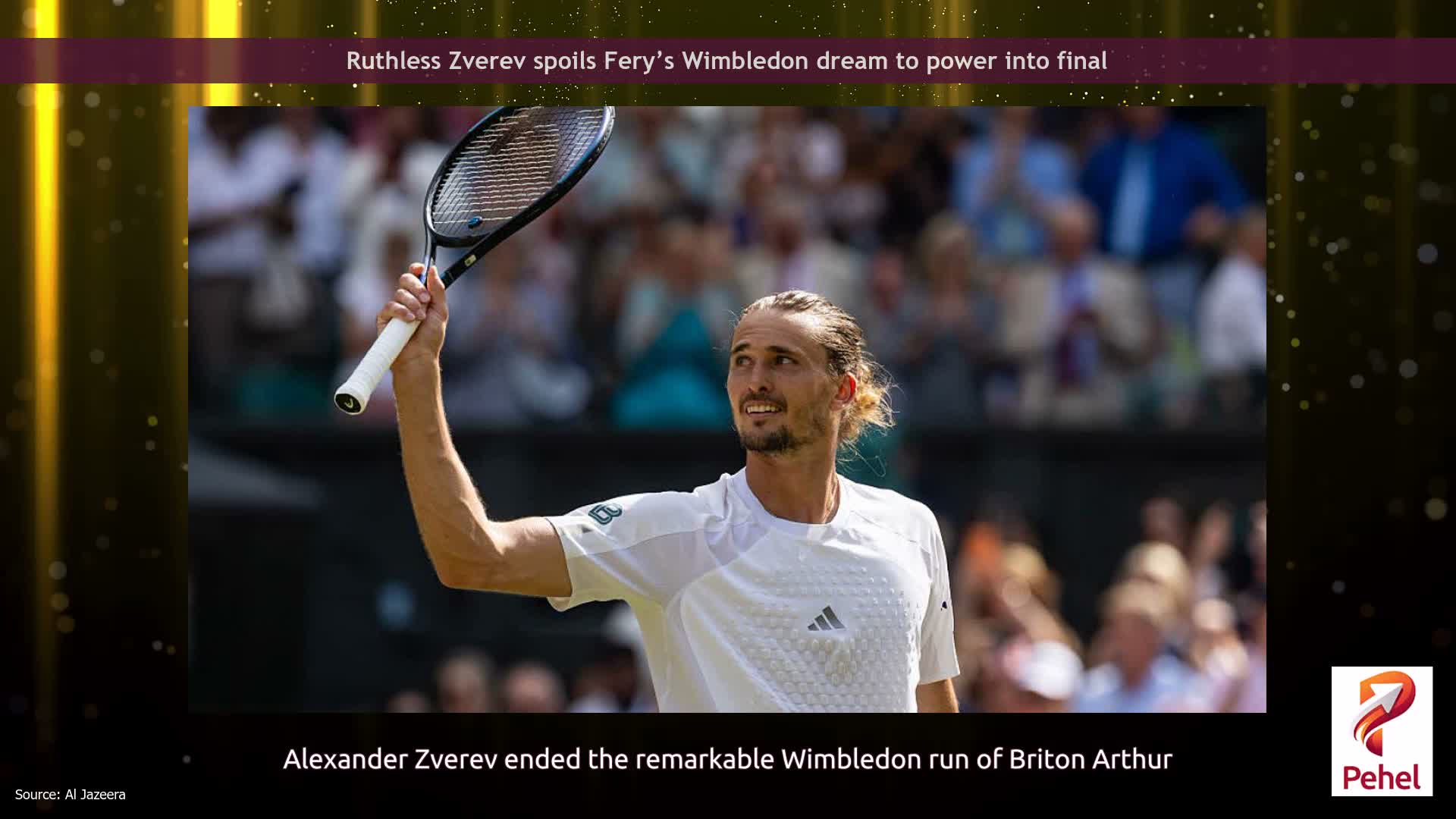 Ruthless Zverev spoils Fery’s Wimbledon dream to power into final