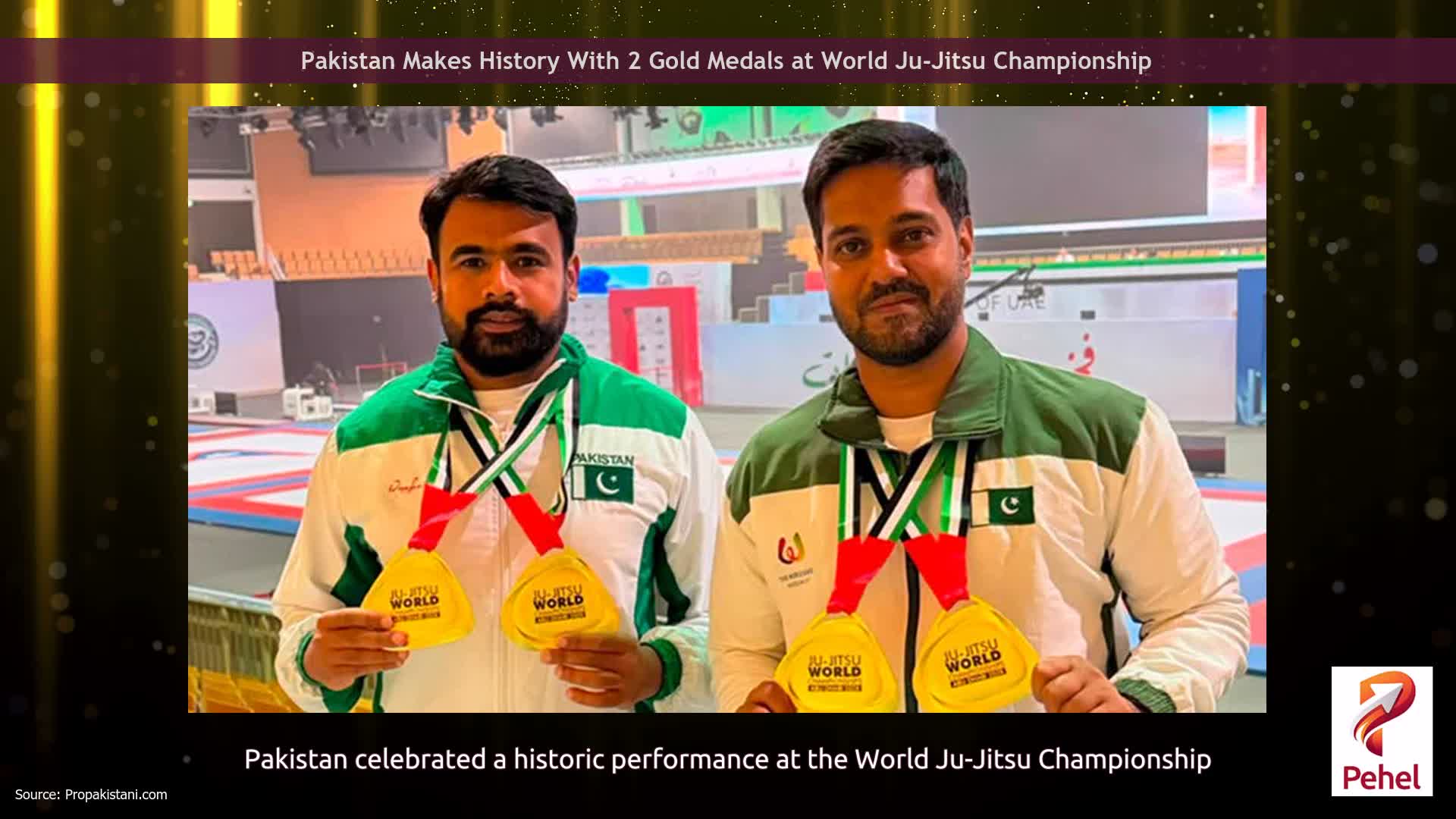 Pakistan Makes History With 2 Gold Medals at World Ju-Jitsu Championship
